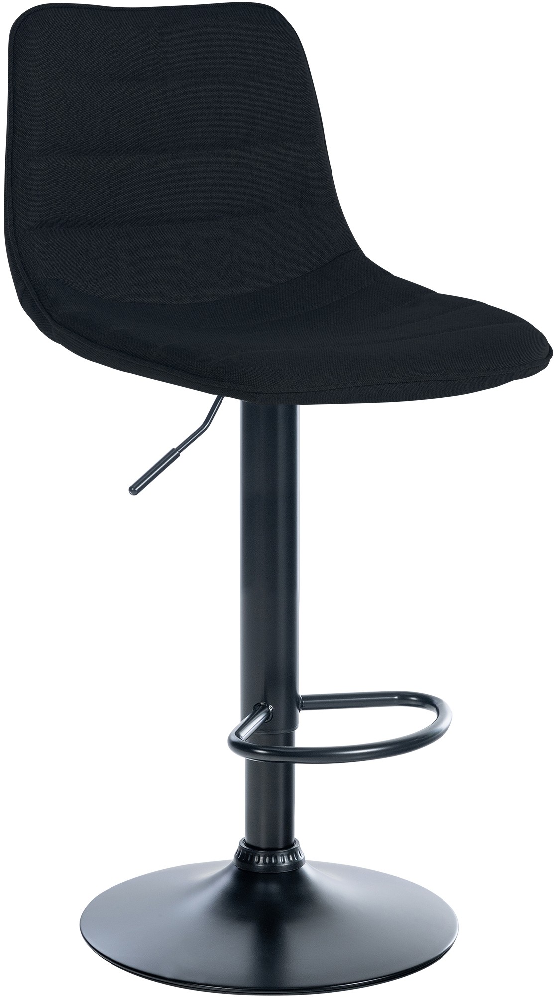 Tabouret de bar Lex en Tissu Pied trompette en Métal