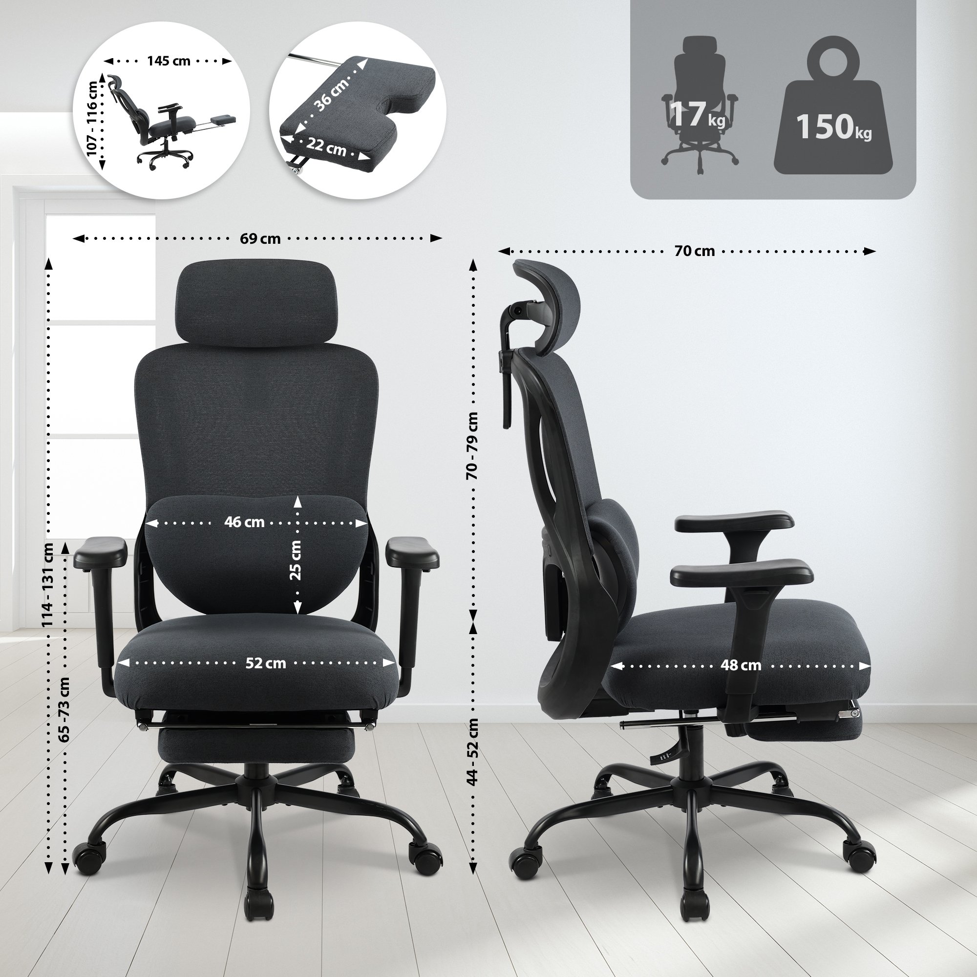 Chaise de bureau Leesburg