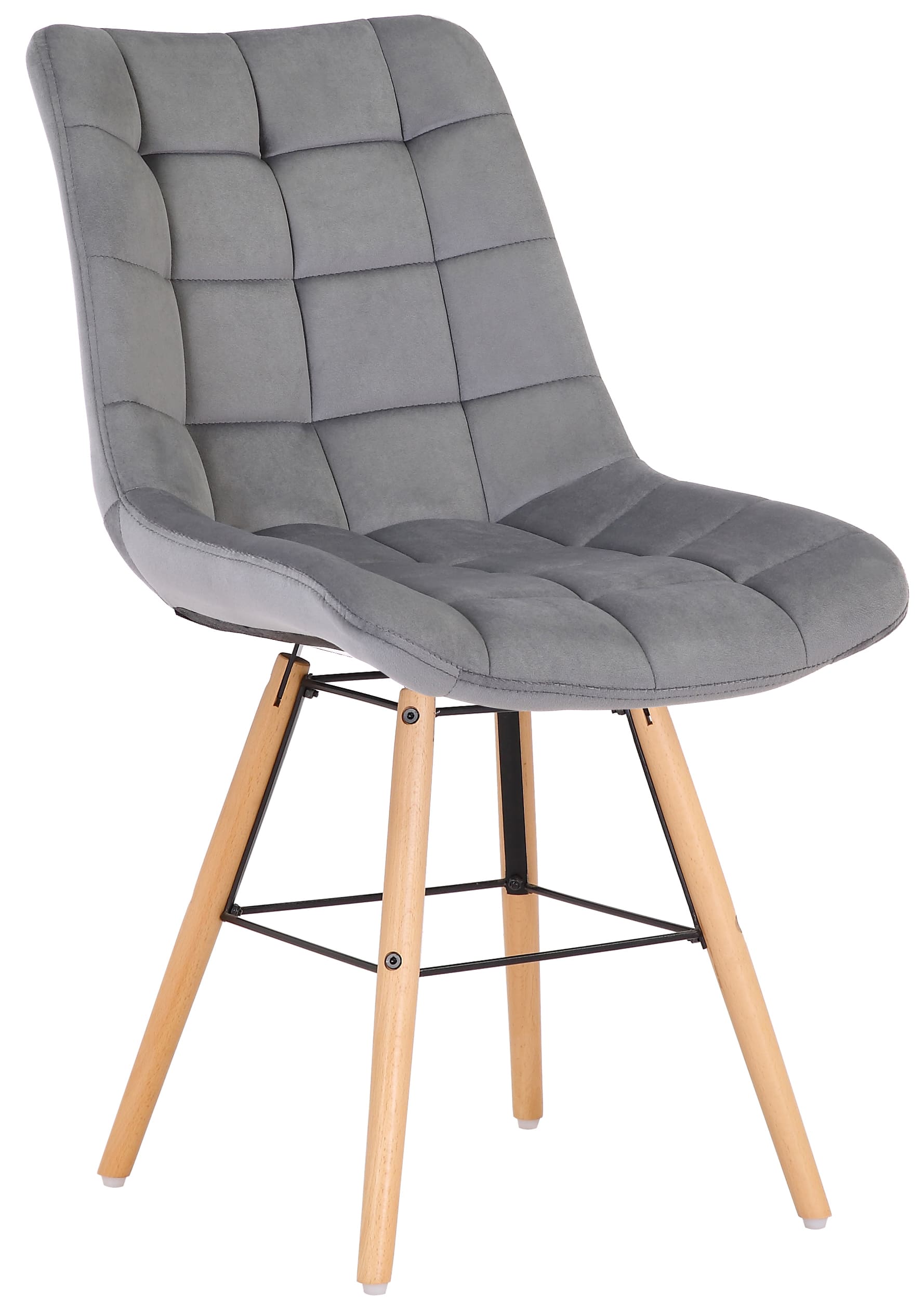 Lot de 2 chaises de salle à manger Leni velours
