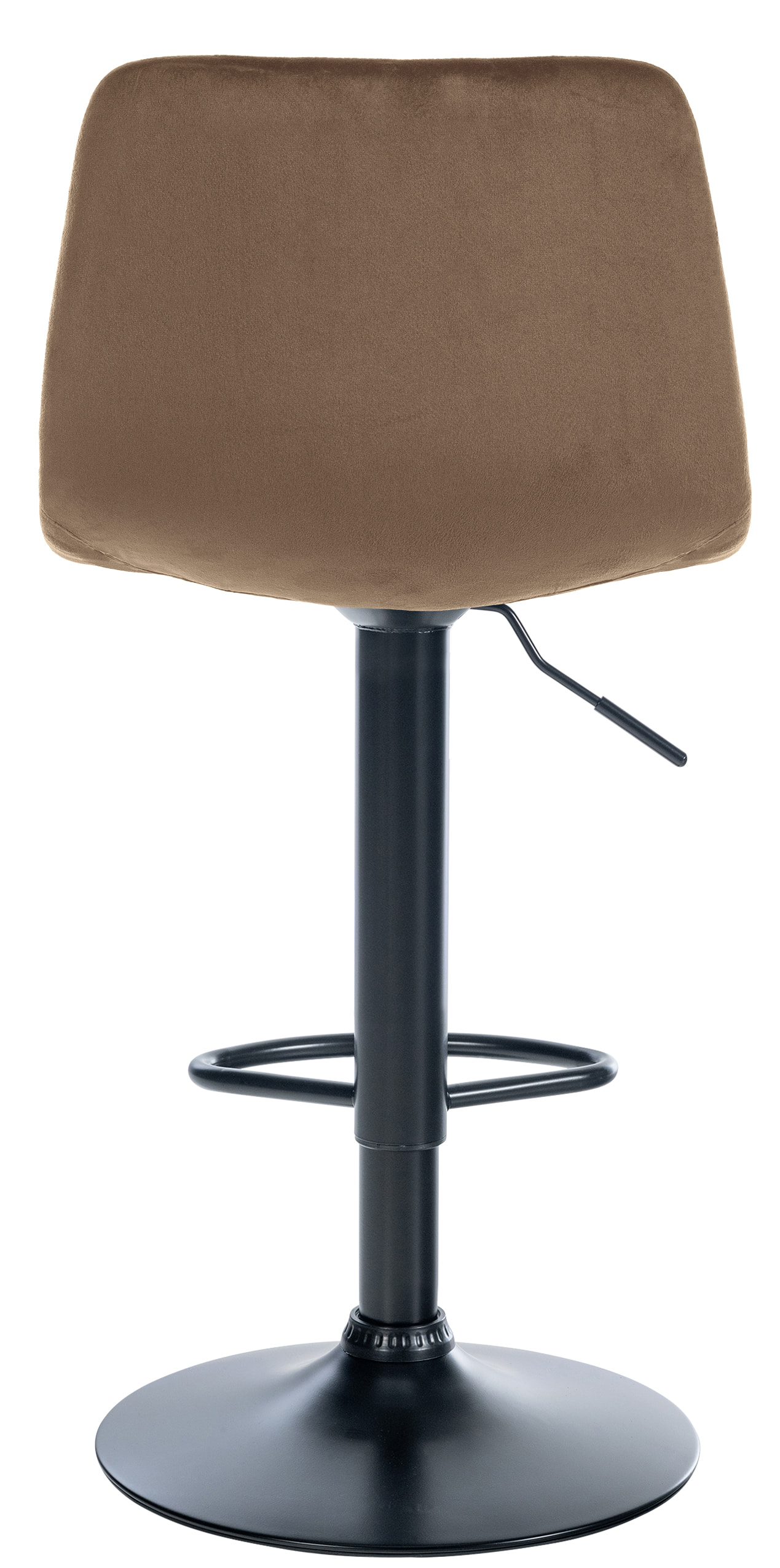 Tabouret de bar Divo en Velours Pied trompette en Métal