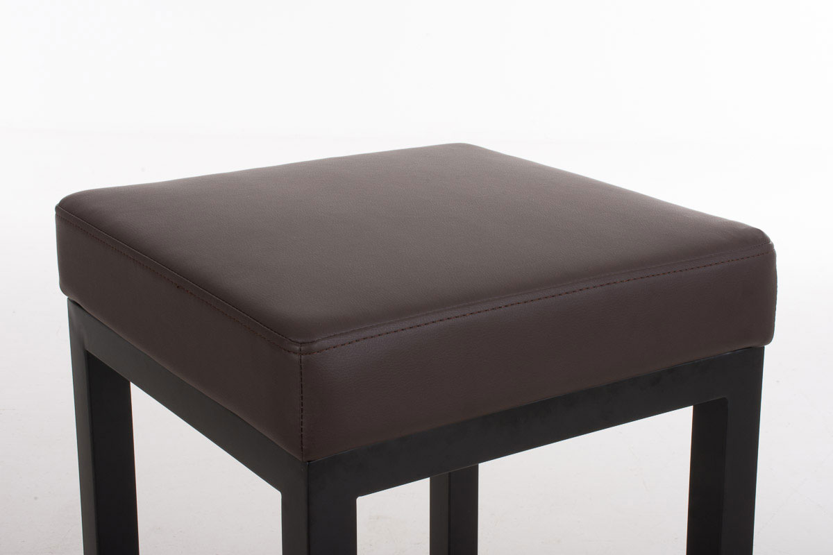 Tabouret de bar Taylor revêtement similicuir hauteur d'assise 78 cm piètement métal noir