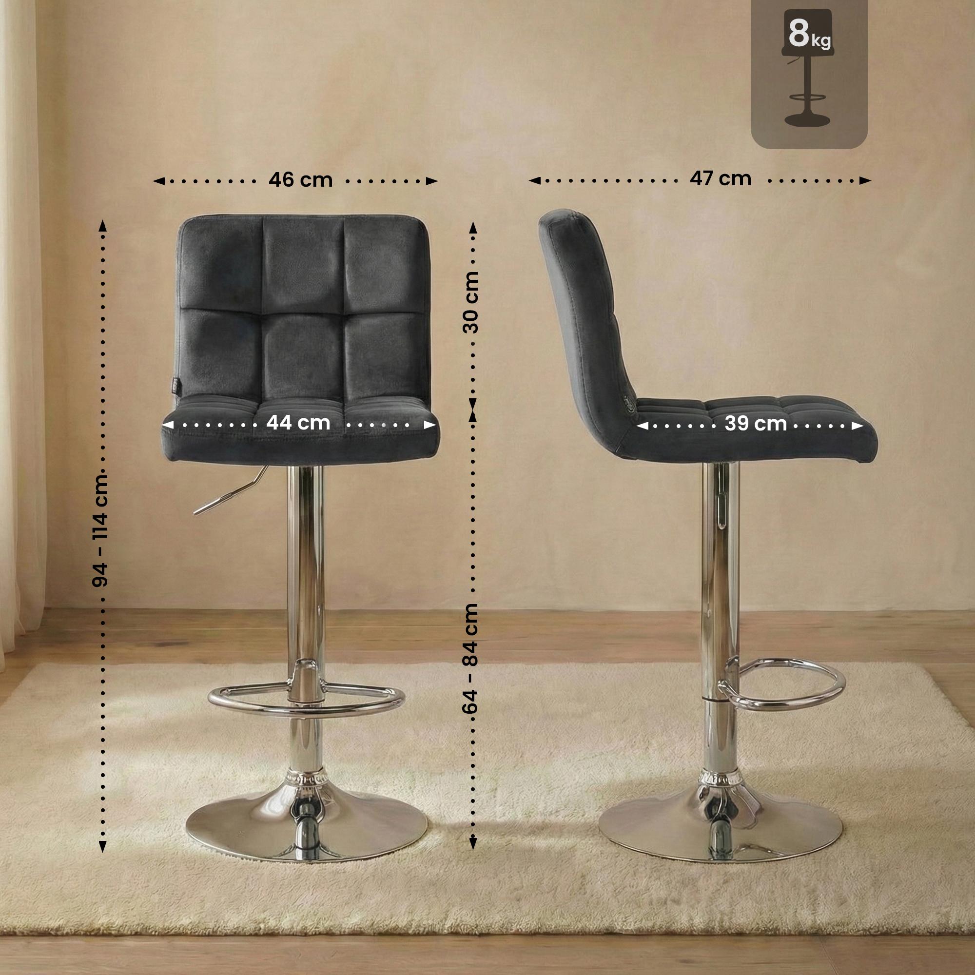 Tabouret de Bar Peru Velours