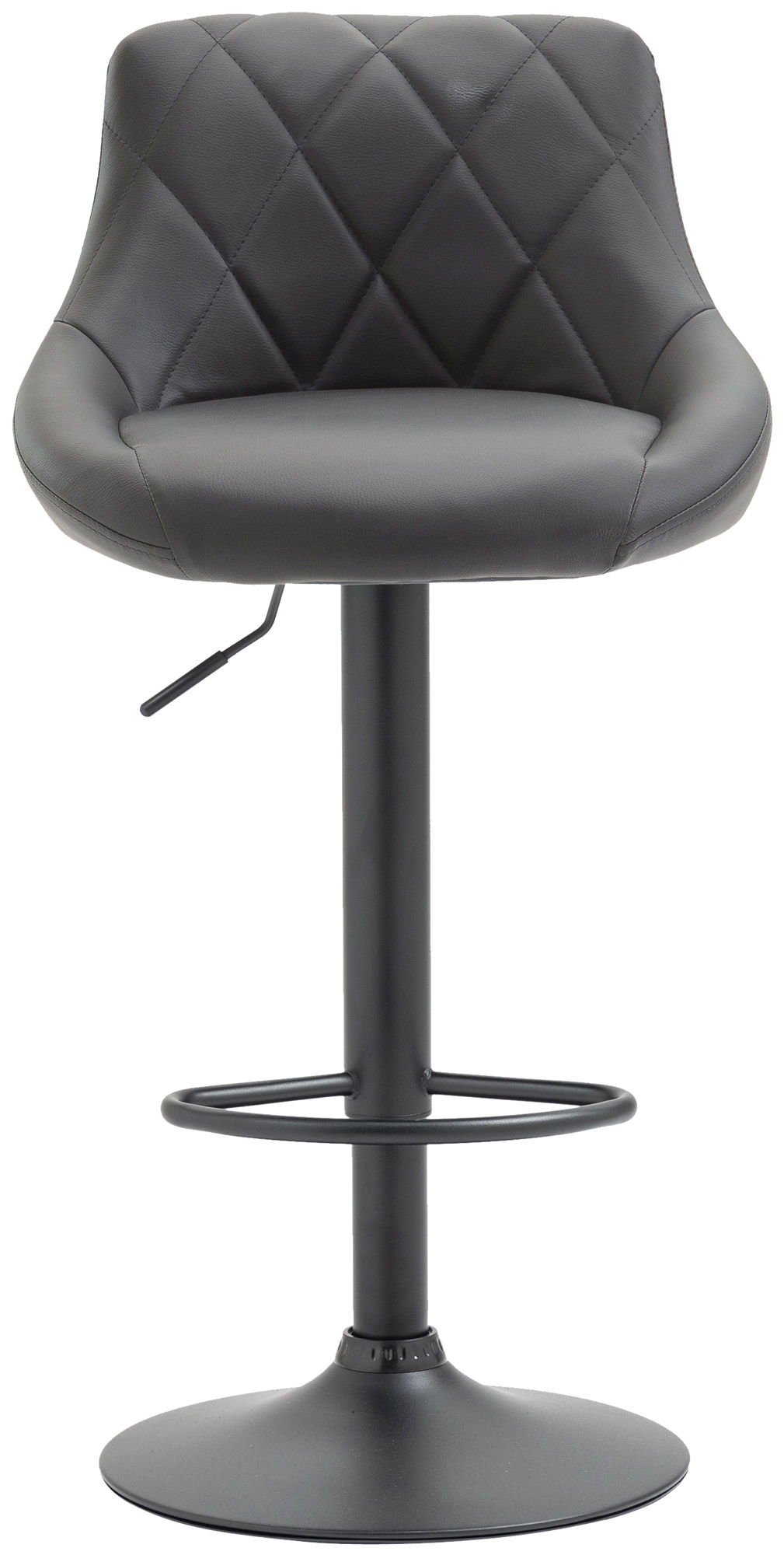 Tabouret de bar Lazio en similicuir avec pied en métal