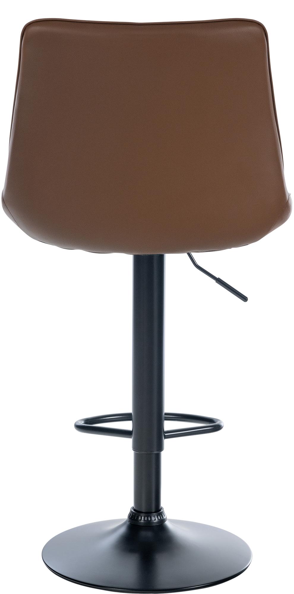 Tabouret de bar Toni en Similicuir Pied en Métal réglable pivotant
