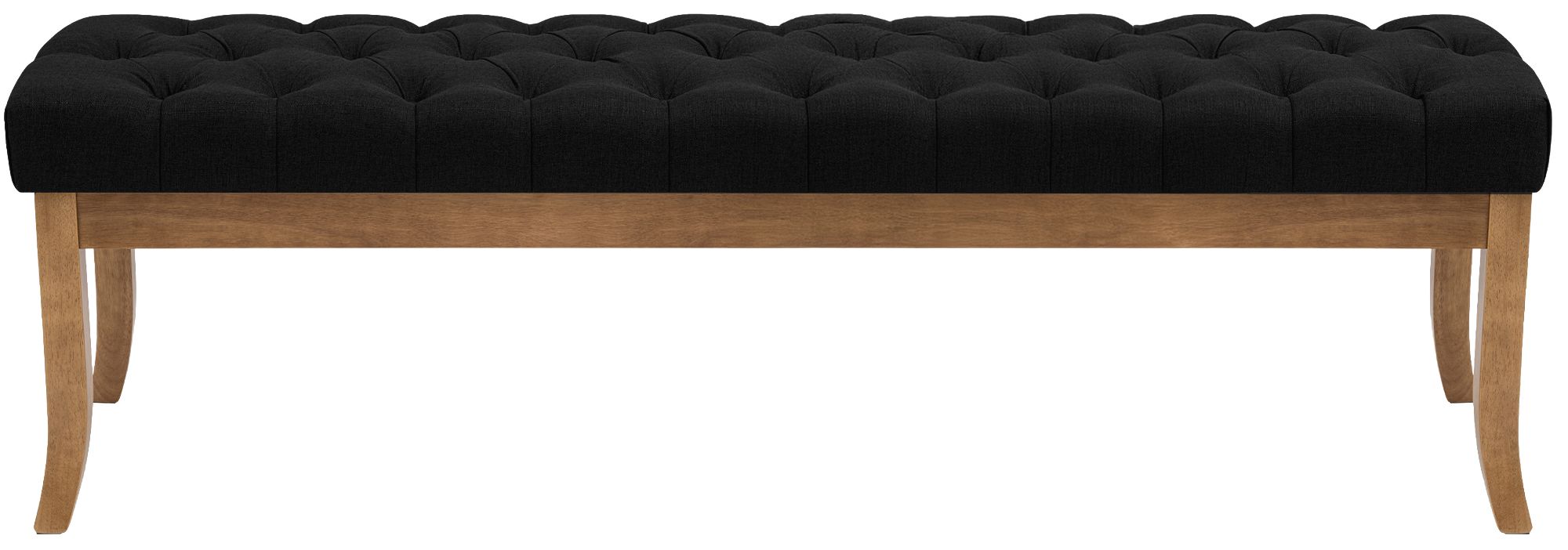 Banquette Ramses en tissu avec piètement en bois clair