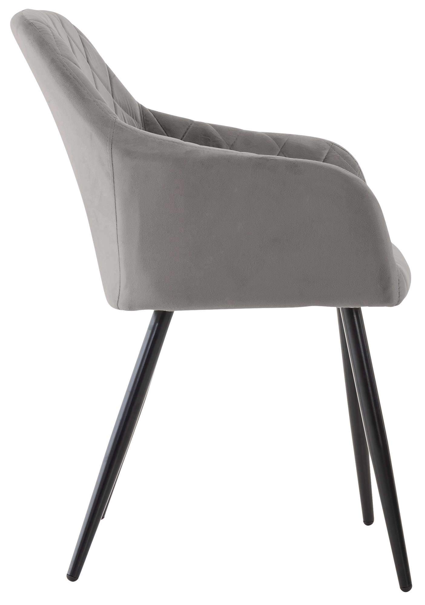 Lot de 4 chaises de salle à manger Shila avec Piètement en Métal noir