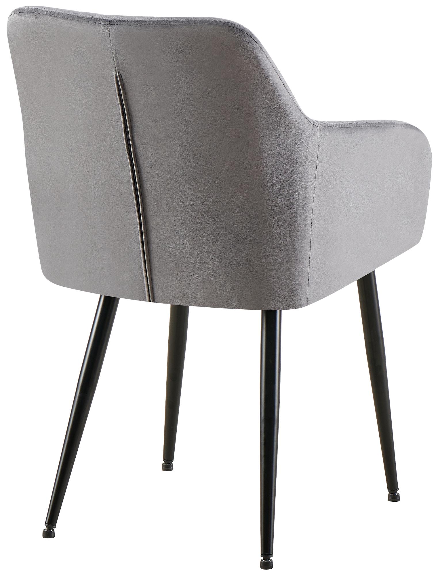Lot de 2 chaises de salle à manger Monett velours