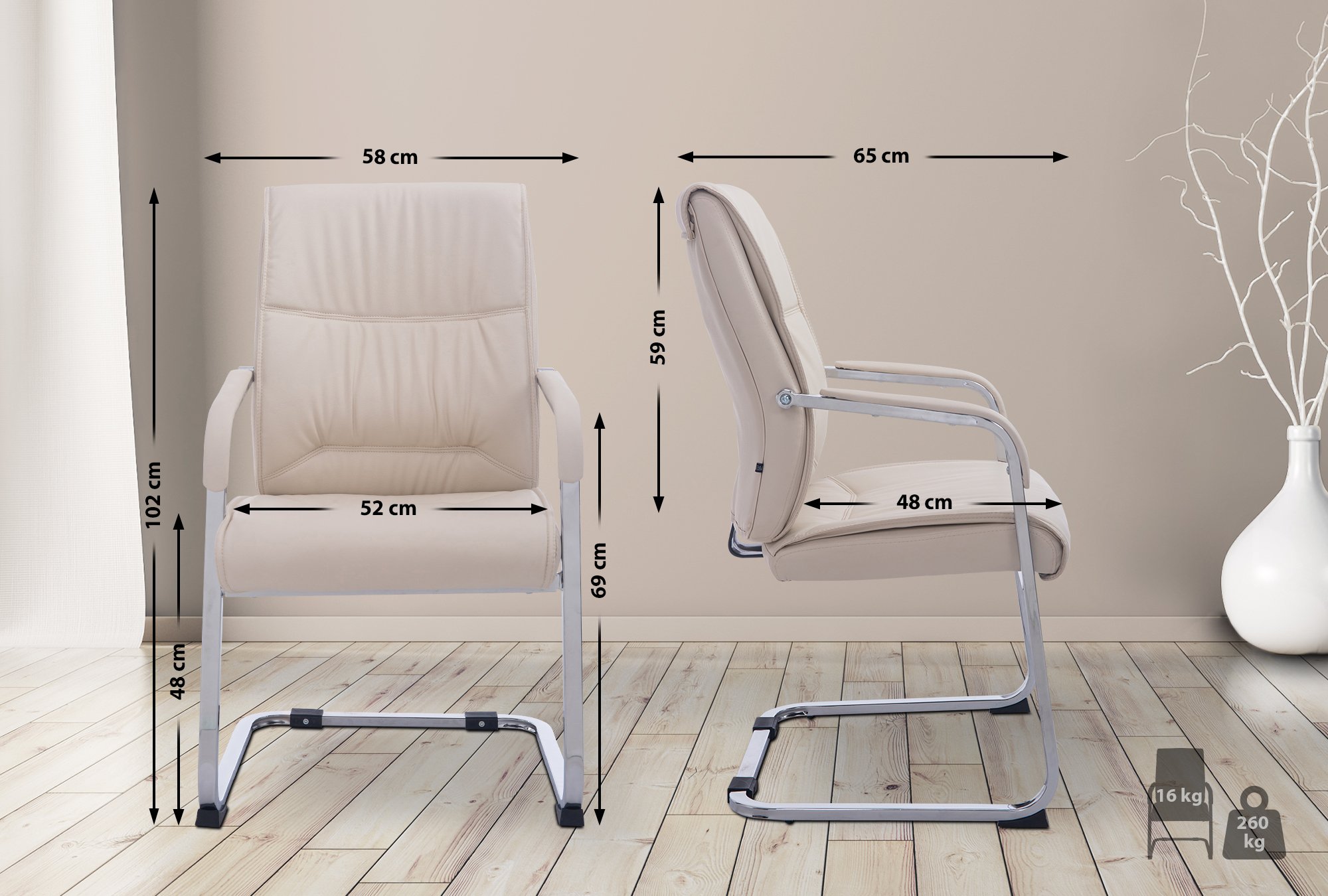 Chaise de visiteur XL Anubis