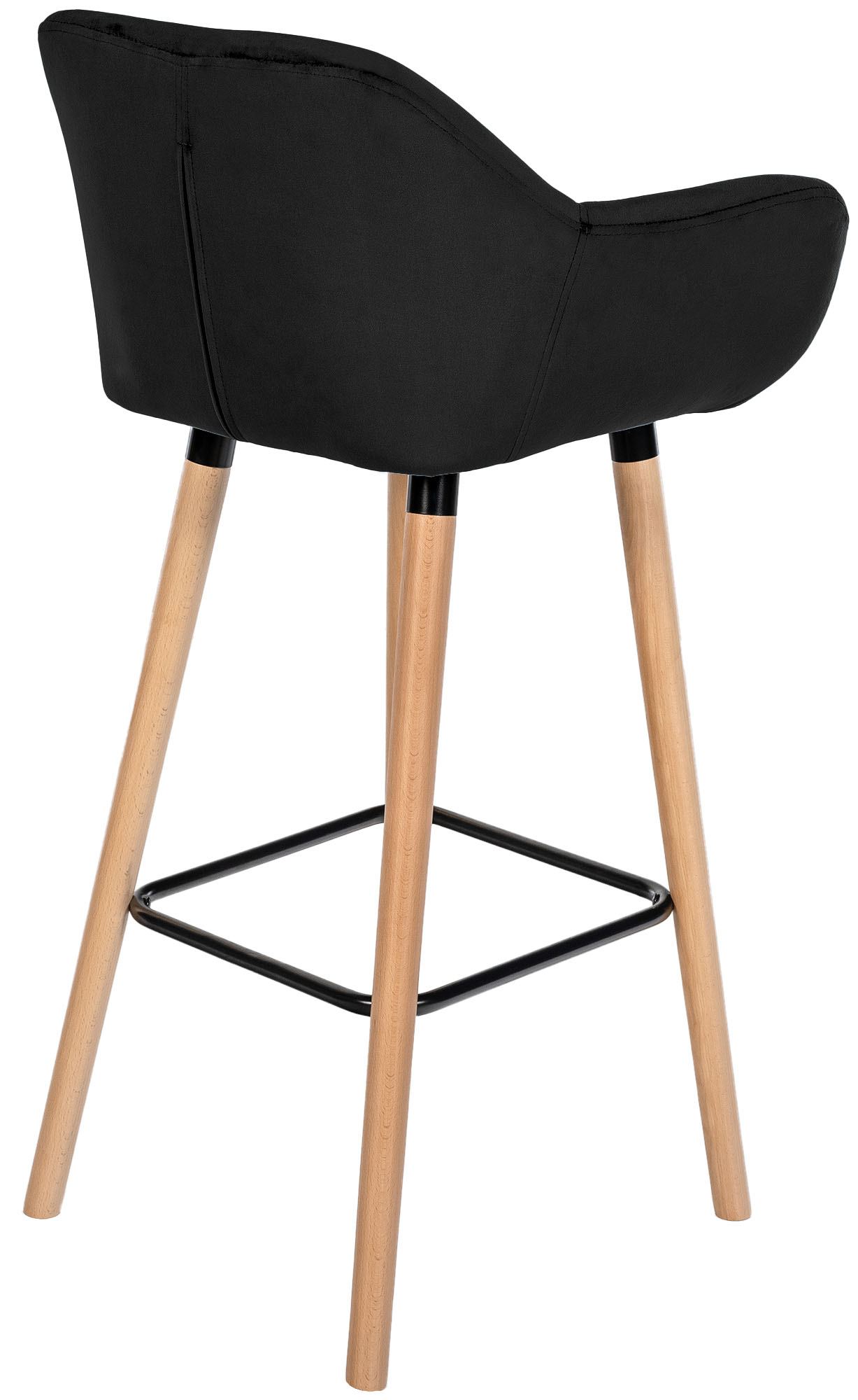 Lot de 2 tabourets de bar Grant en velours