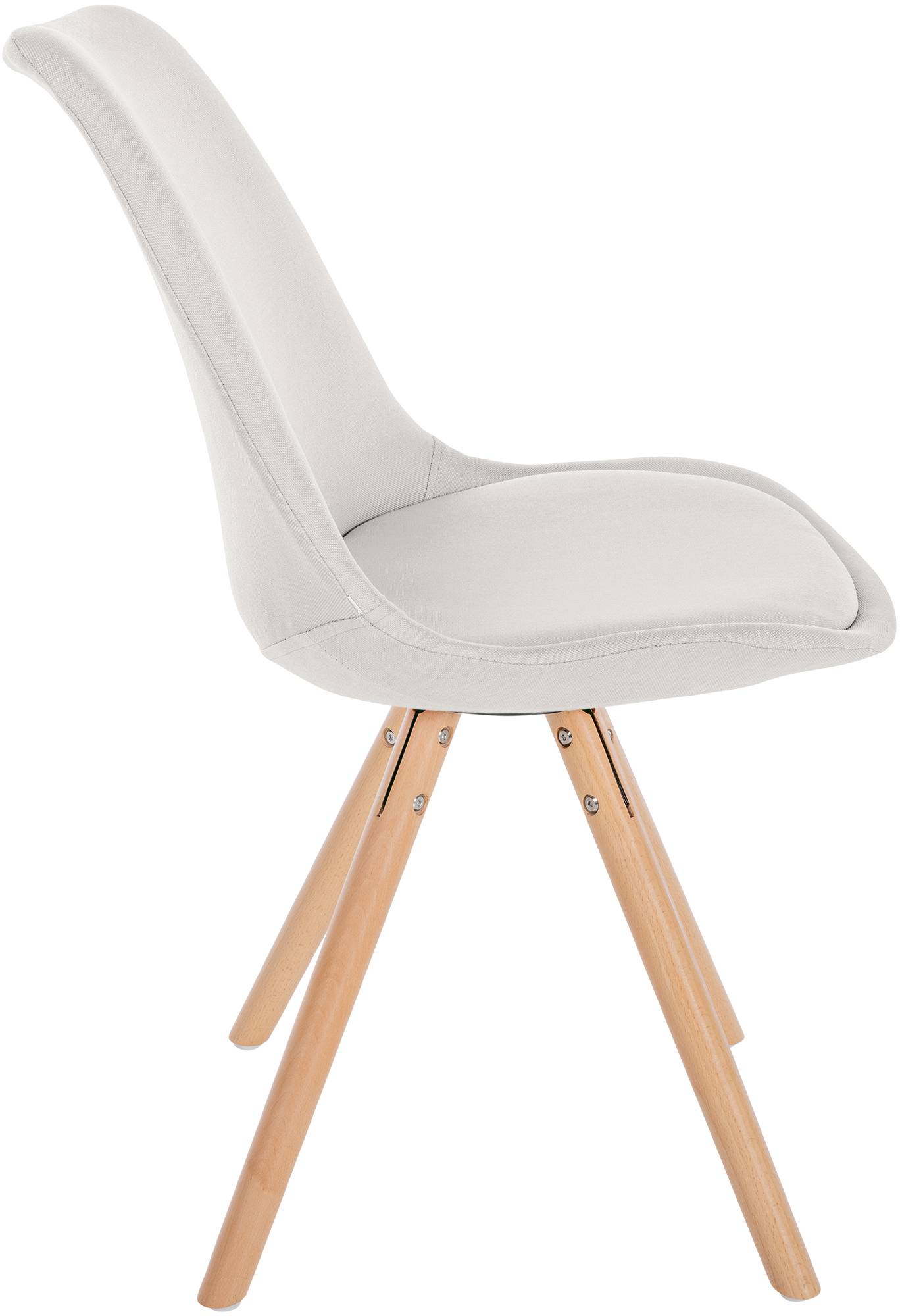 Lot de 4 chaises de salle à manger Sofia en tissu Pieds en bois