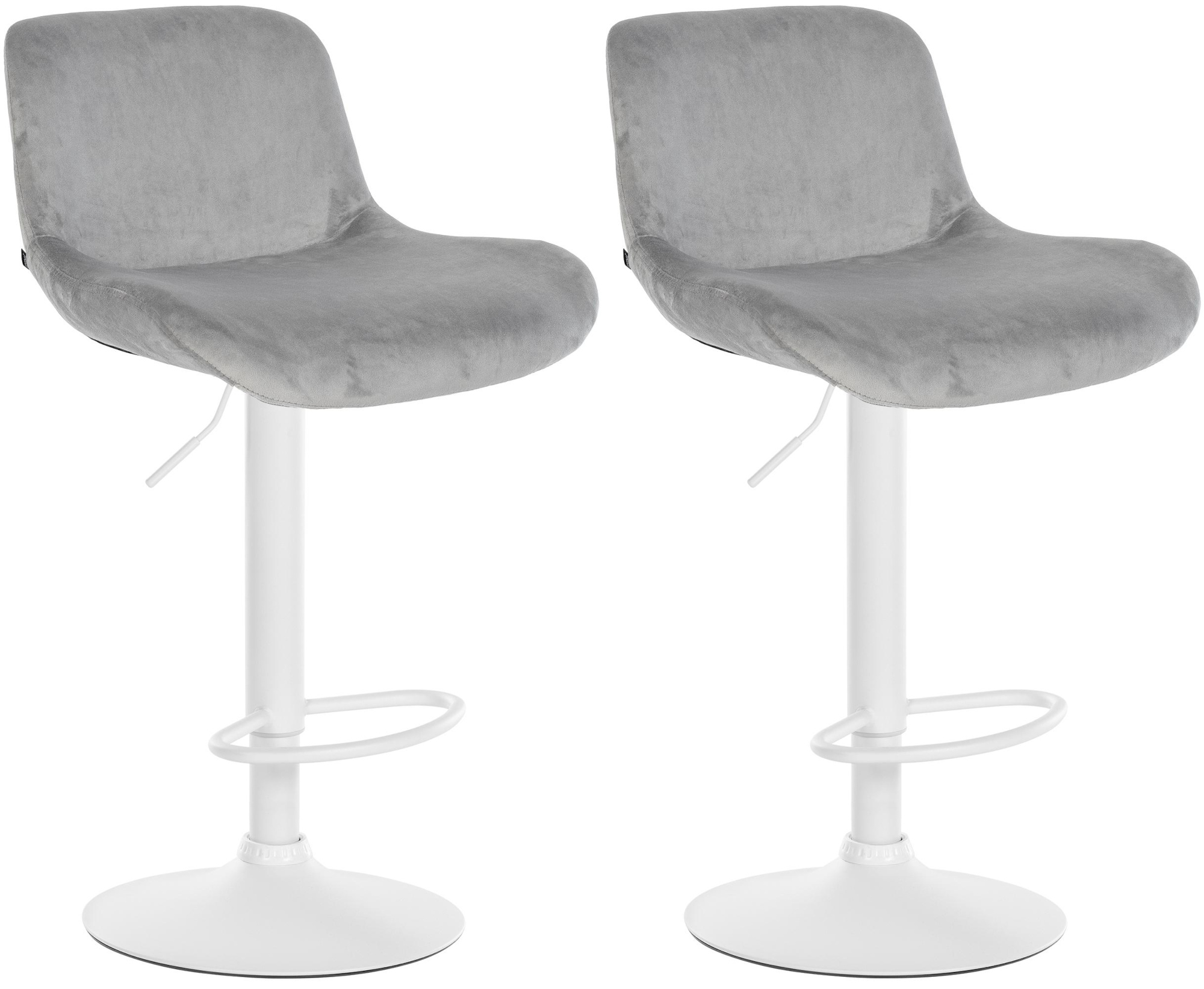 Lot de 2 tabourets de bar Solon blanc