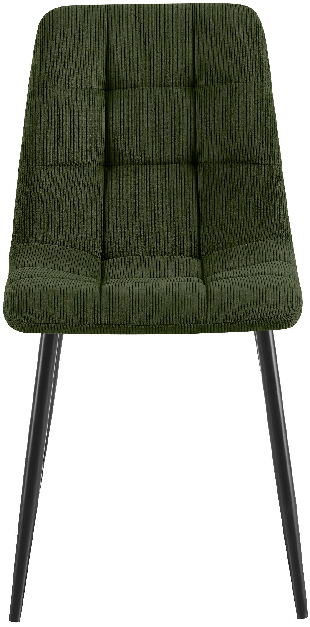 Lot de 2 chaises de salle a manger Antibes en velours cotele