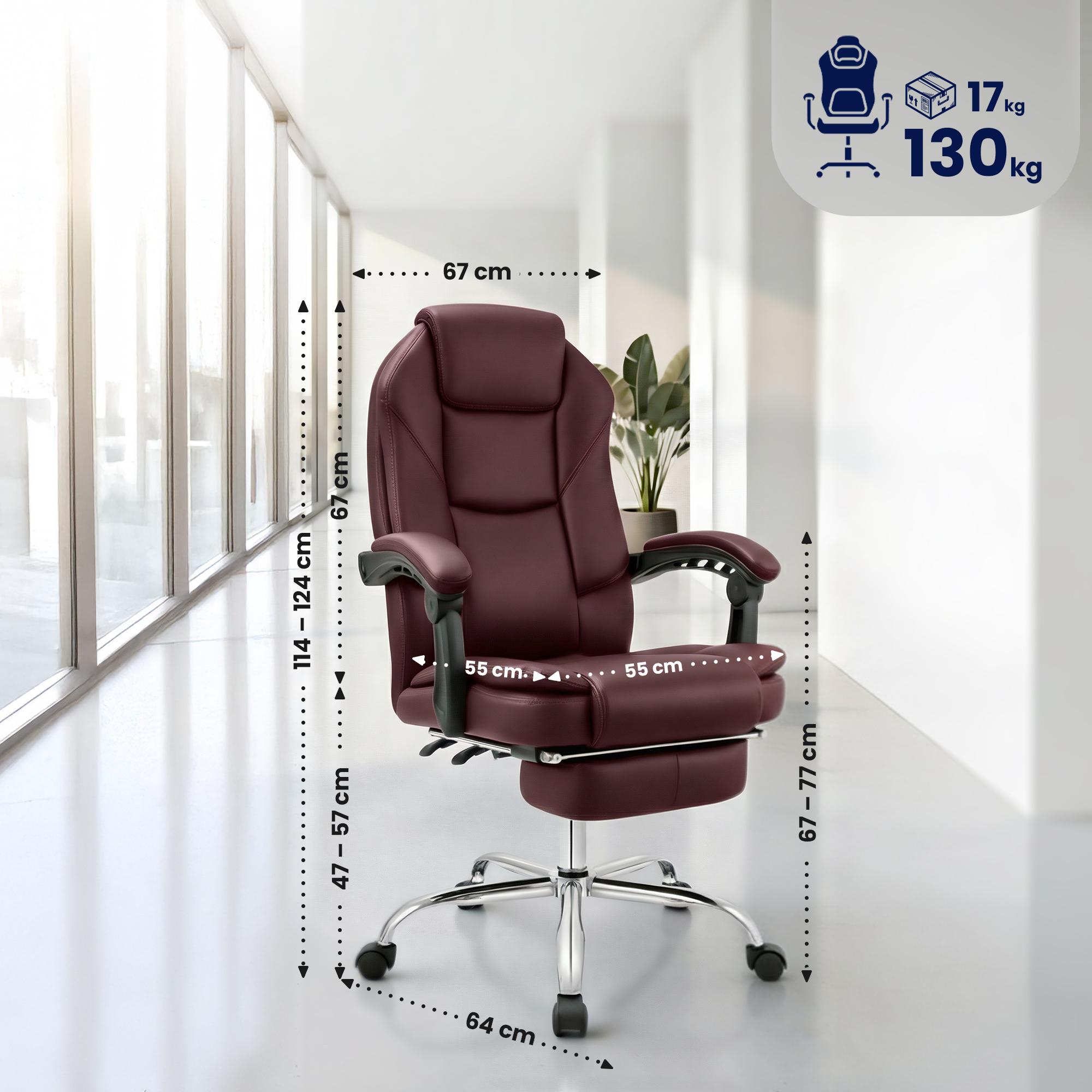 Chaise de bureau Castle en similicuir