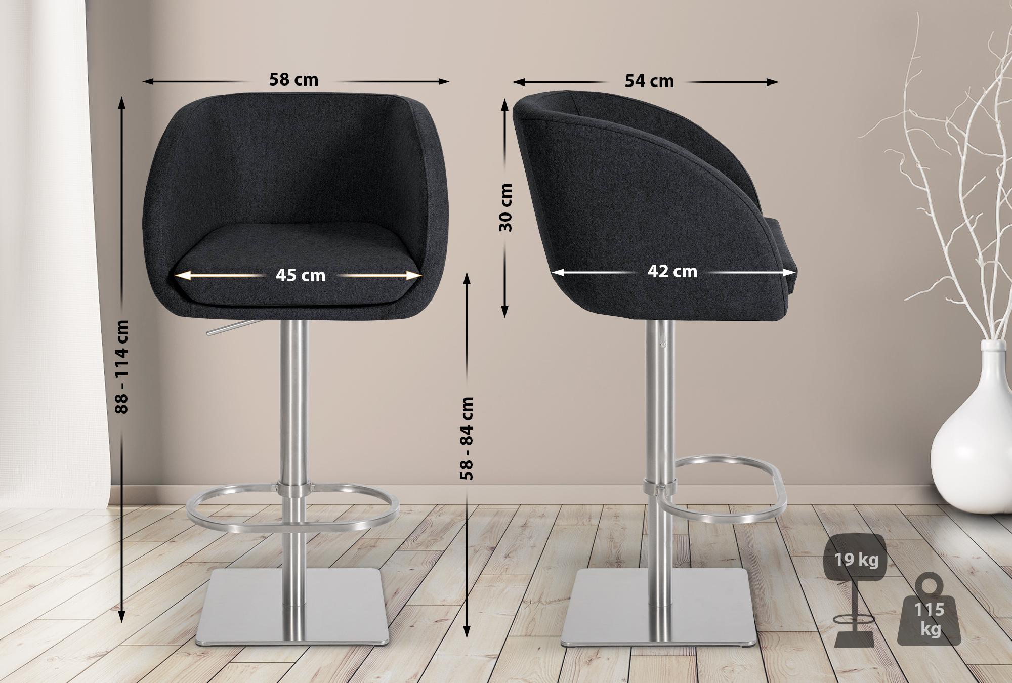 Tabouret de bar Gambo feutre
