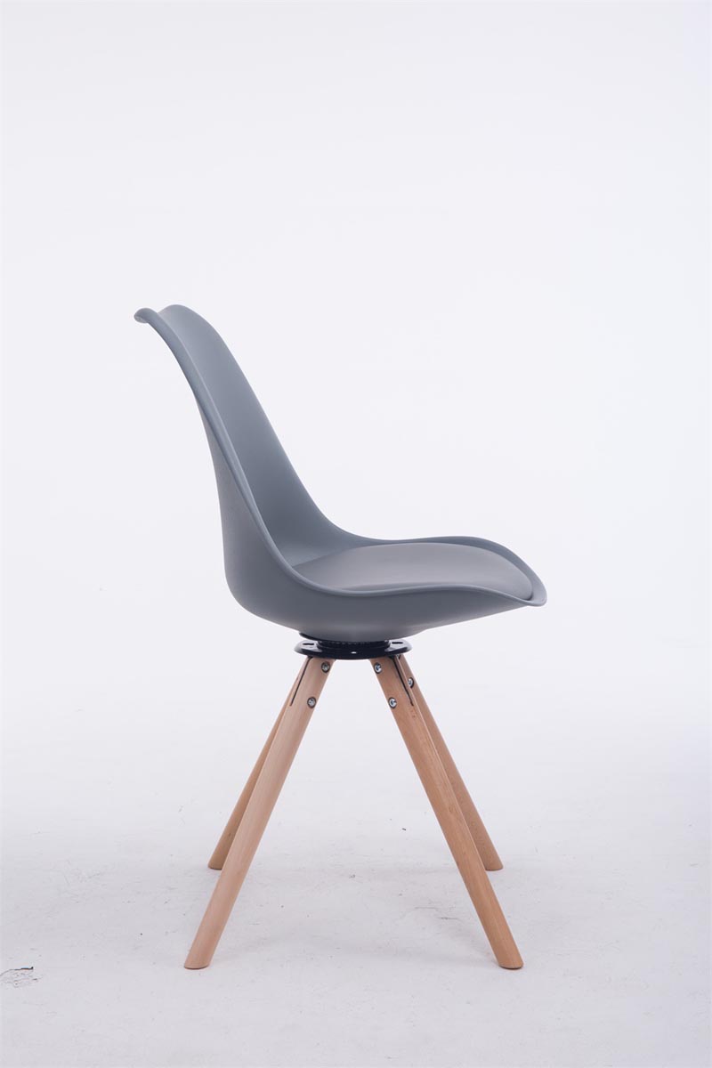 Chaise de salle à manger pivotante Troyes Similicuir pieds en forme ronde