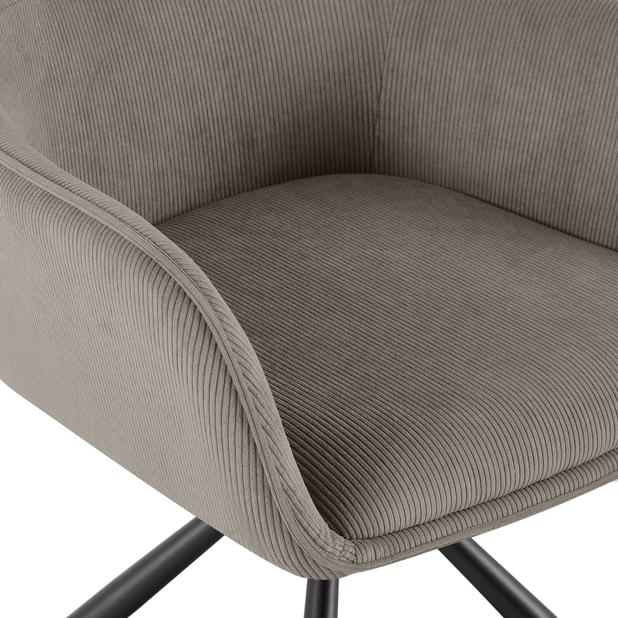 Chaise de salle à manger Tipton en velours côtelé