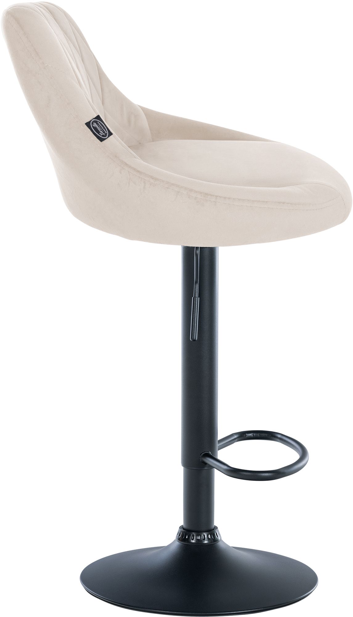 Lot de 2 tabourets de bar Lazio velours