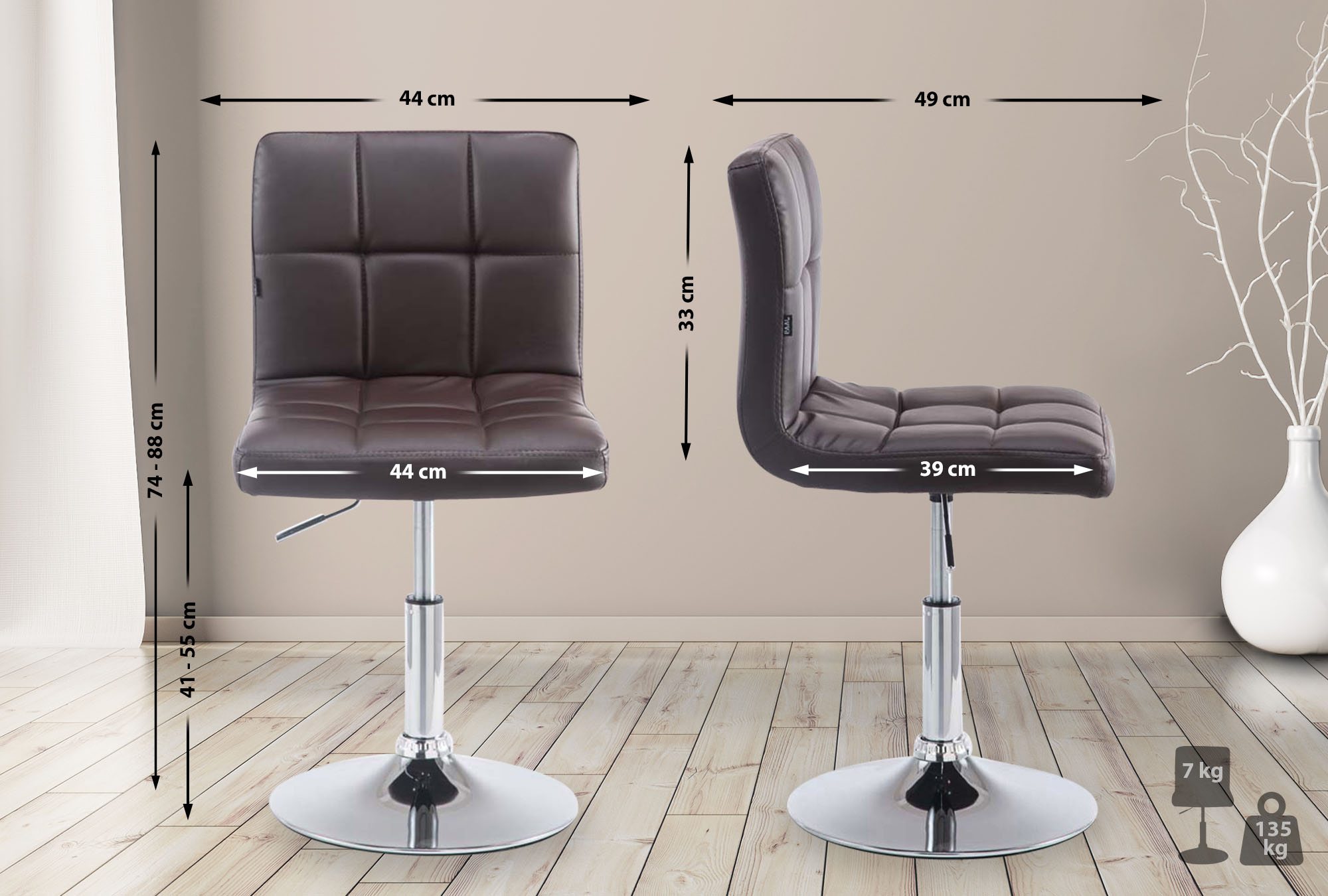 Chaise lounge Palma V2 similicuir