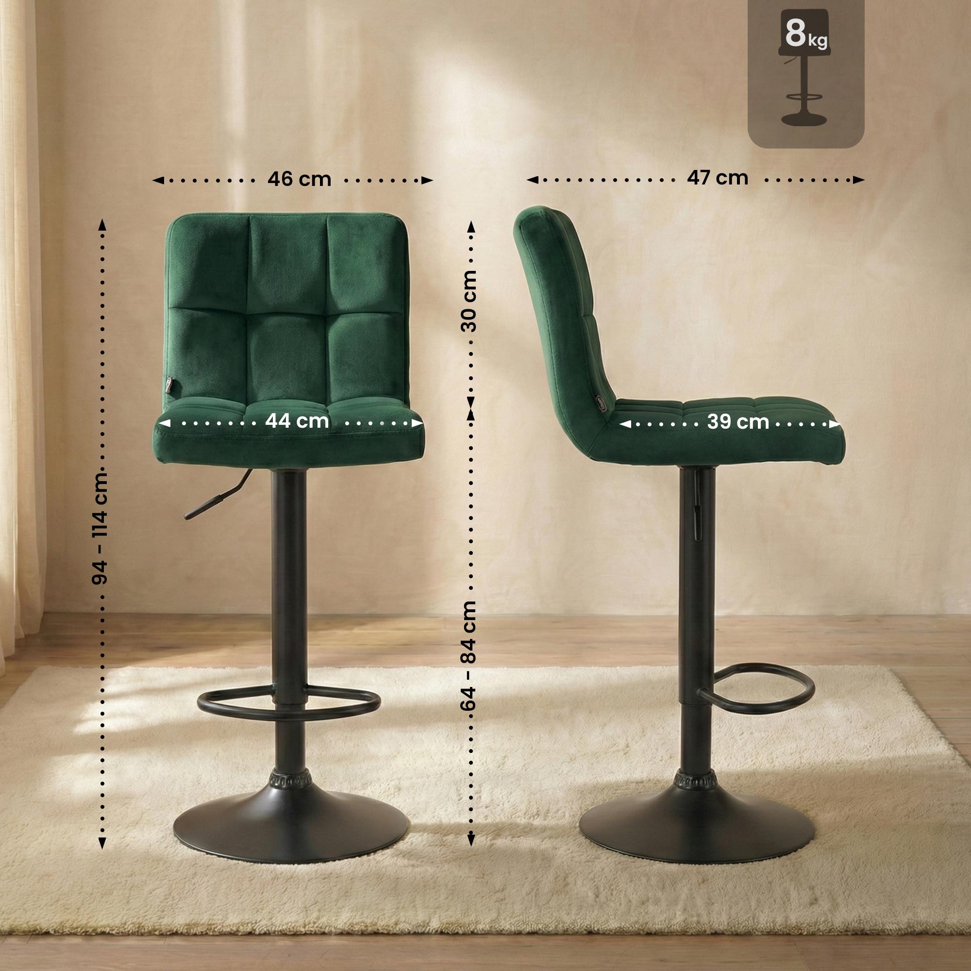 Tabouret de Bar Peru Velours
