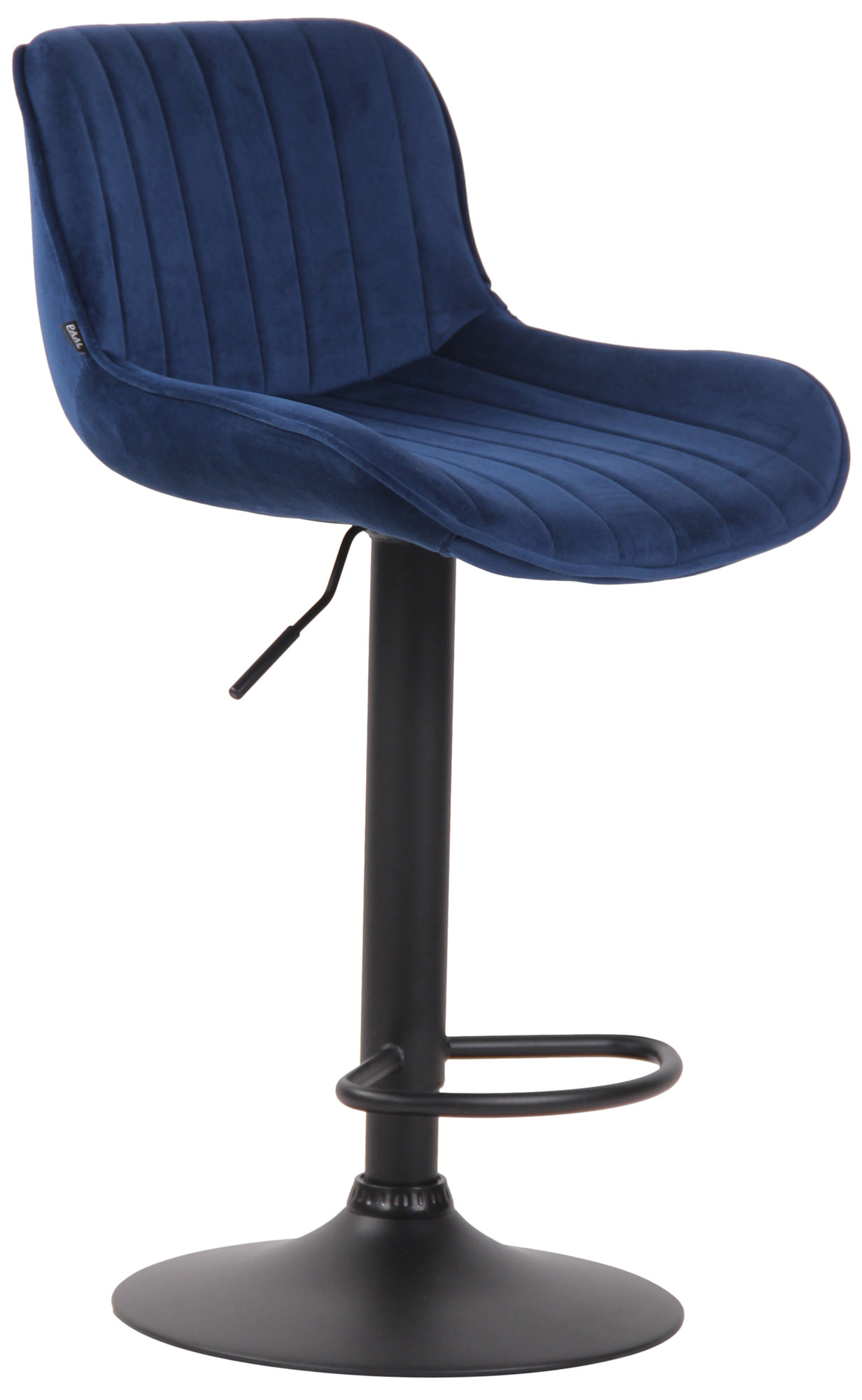 Tabouret de bar Lentini en Velours avec Piètement trompette en Métal