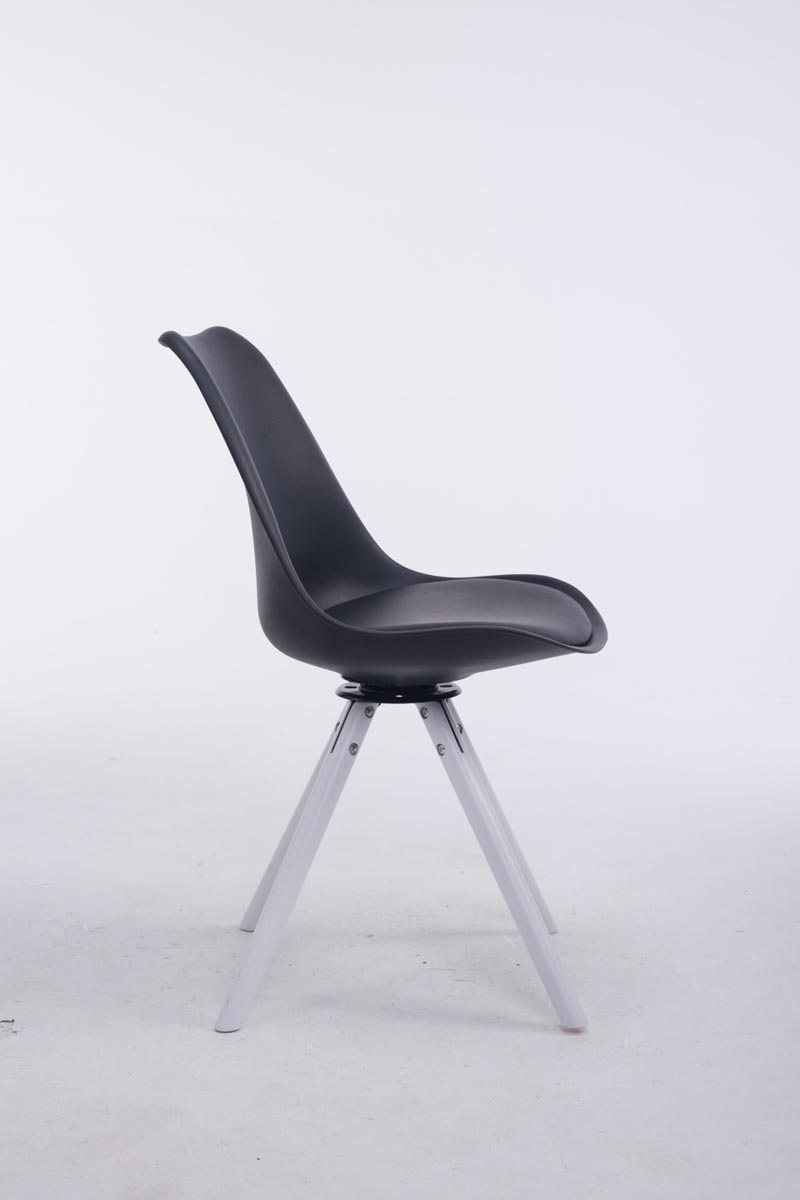 Chaise de salle à manger pivotante Troyes Similicuir pieds en forme ronde