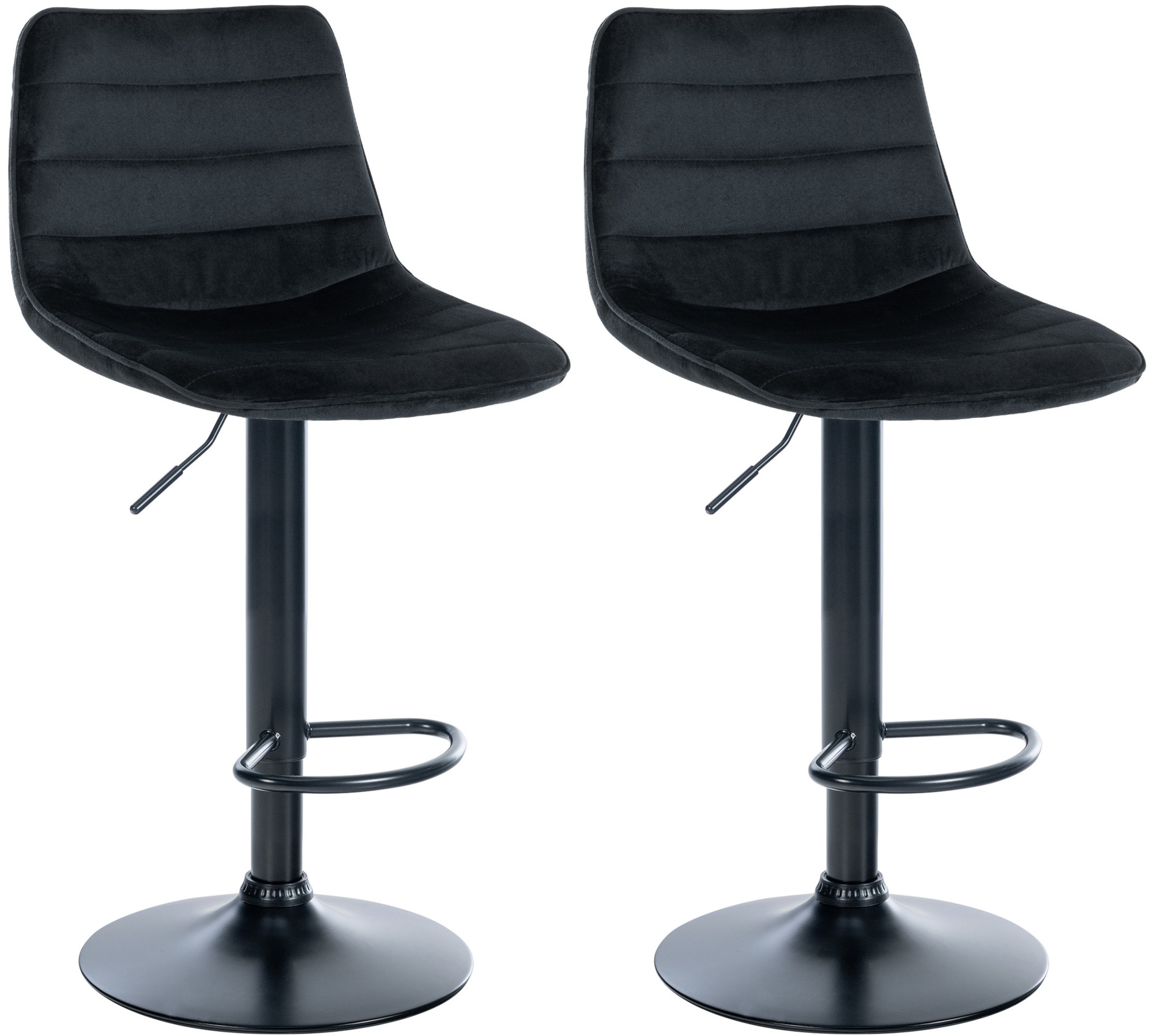 Lot de 2 tabourets de bar Lex velours