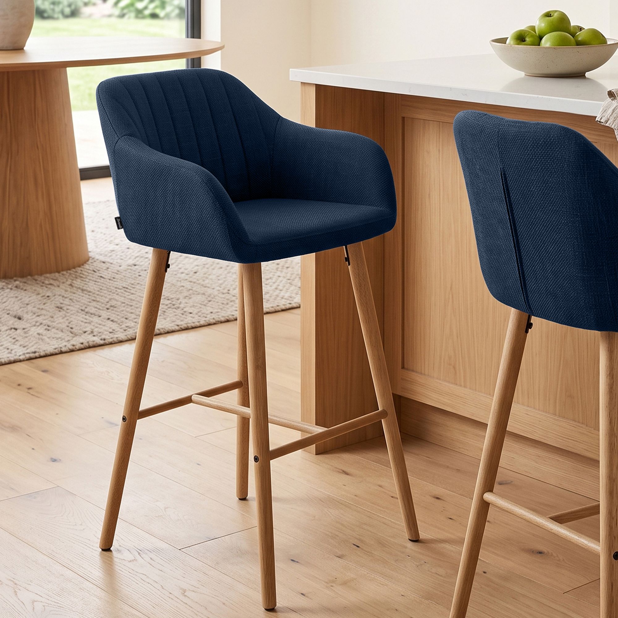 Tabouret de bar Ando tissu