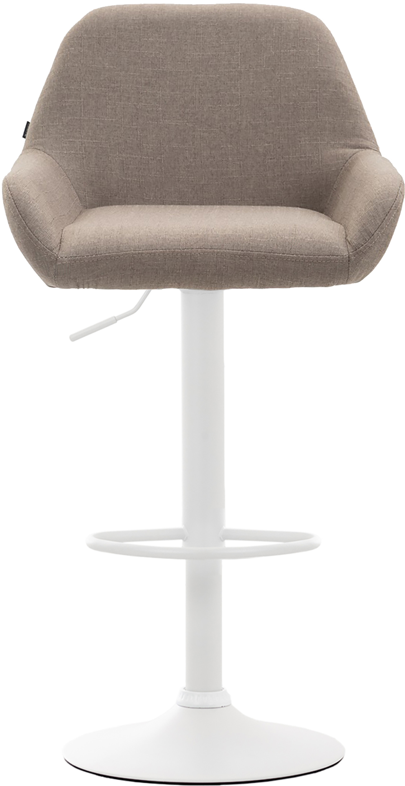 Tabouret de bar Braga tissu avec pied en métal