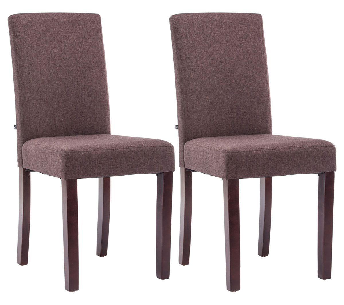 Lot de 2 Chaises de salle à manger Ina Tissu avec pieds en Bois