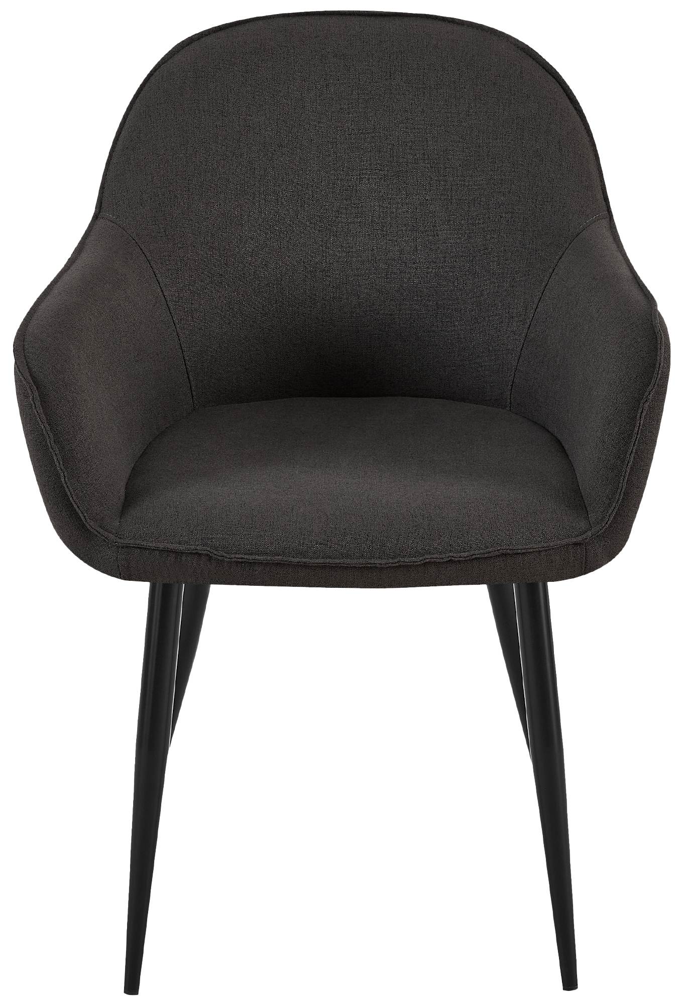 Chaise de salle à manger Boise en Tissu avec Piètement en Métal noir