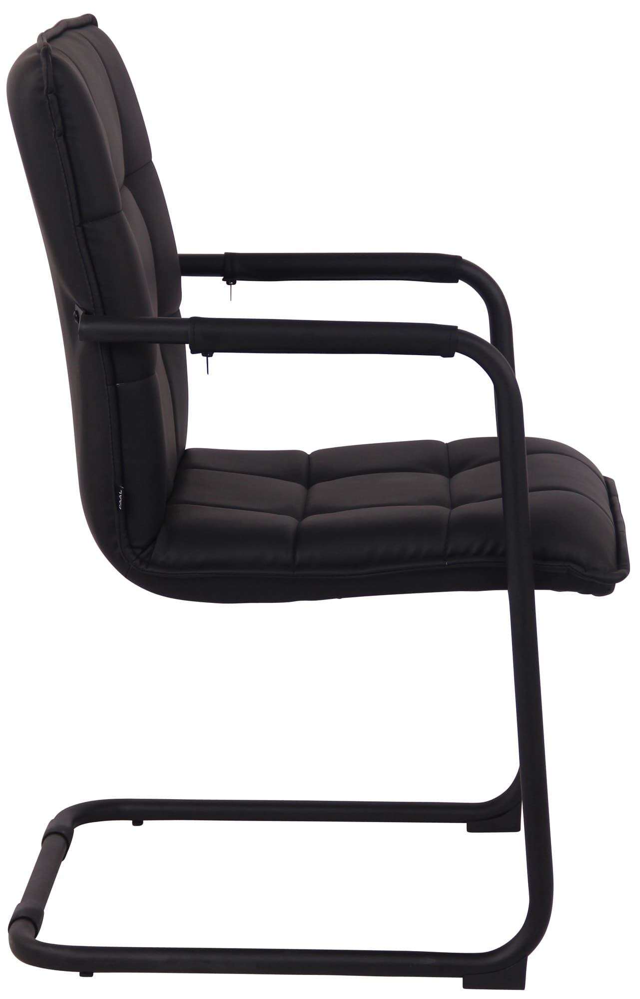 Lot de 2 Chaises Cantilever Gandia en Similicuir et pieds en Métal