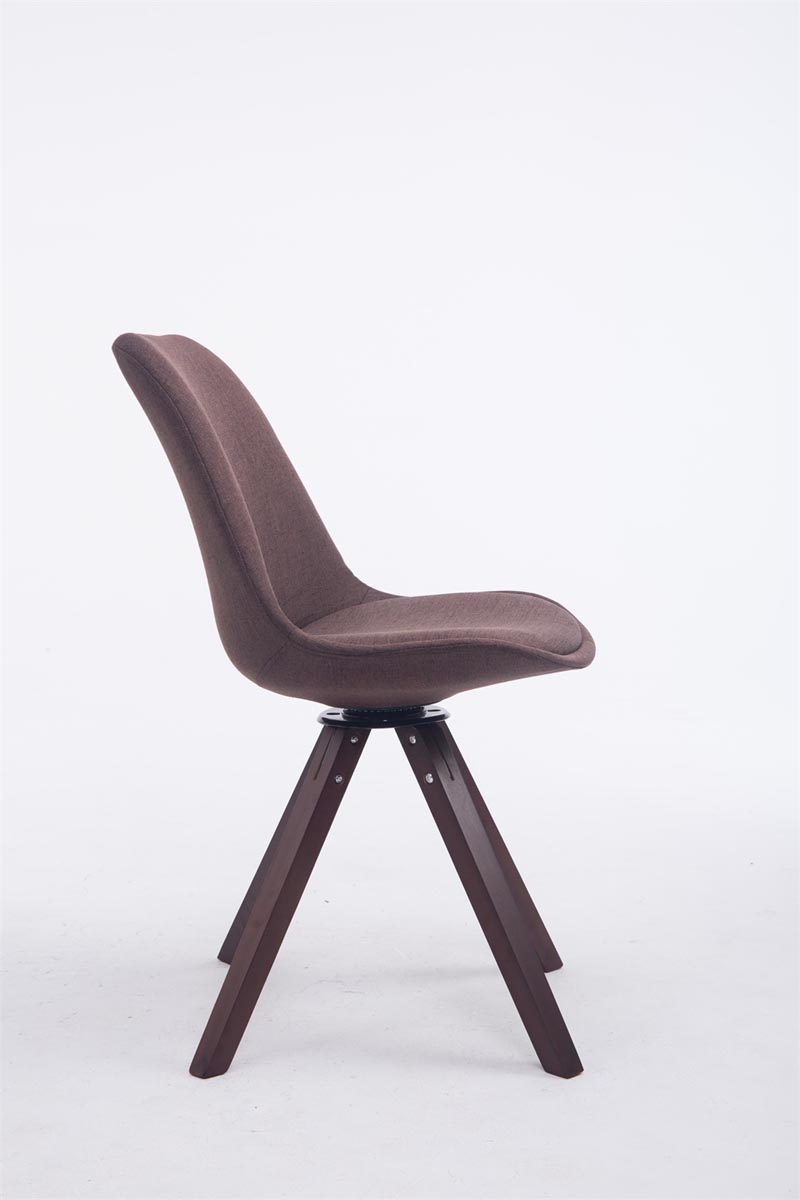 Chaise de salle à manger Troyes Pivotante en Tissu Piètement Carré