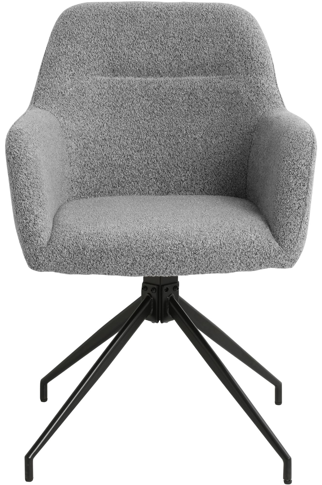 Chaise de salle a manger Merlinda en tissu teddy