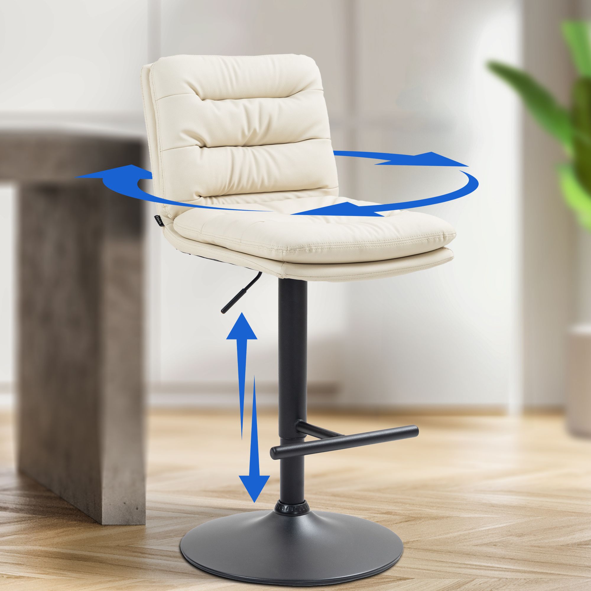 Tabouret de bar Damar similicuir