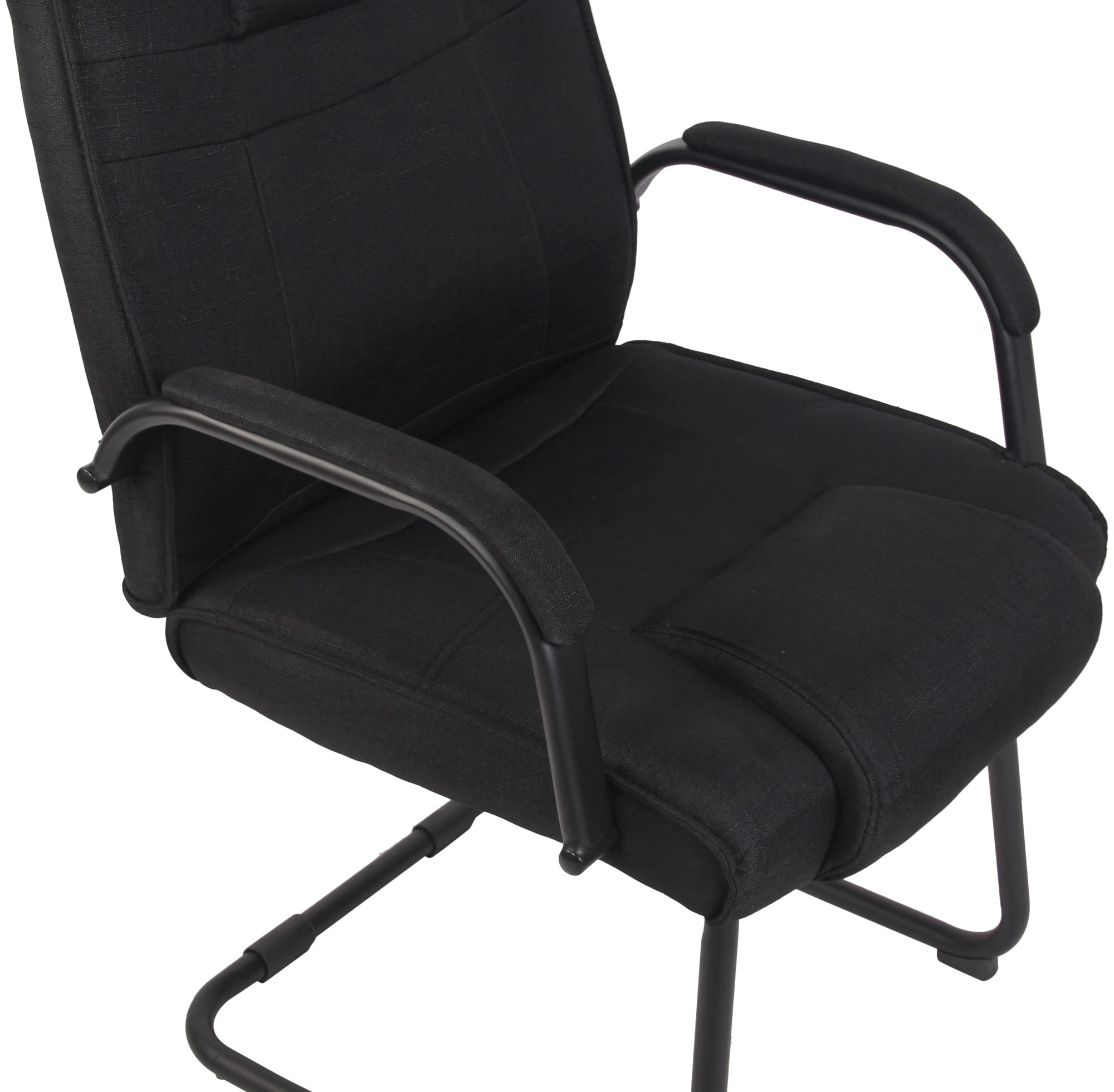 Lot de 2 Chaises Cantilever Attila en tissu avec accoudoirs