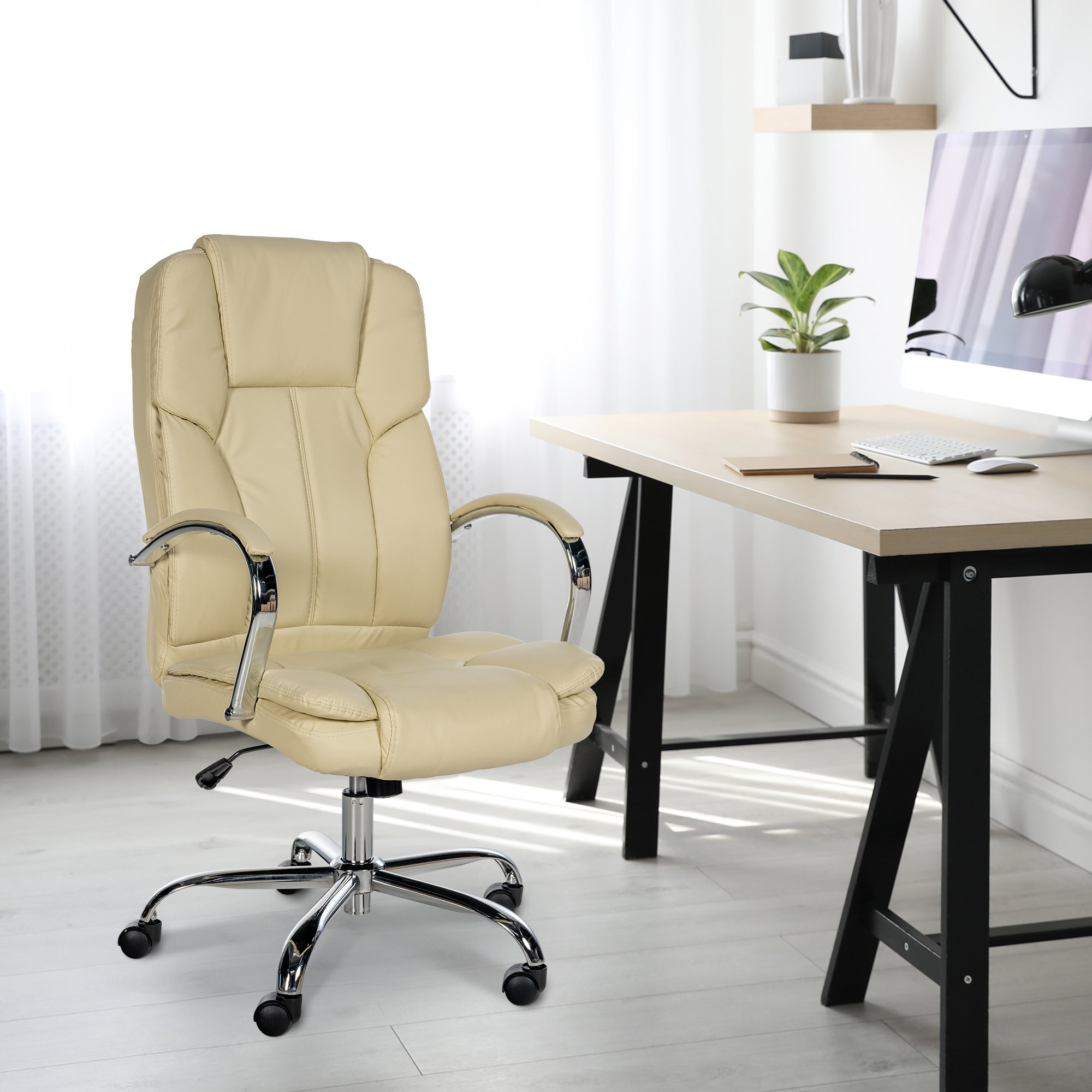 Fauteuil de bureau XXL Xanthos en Similicuir avec une  capacité de charge de 210 kg