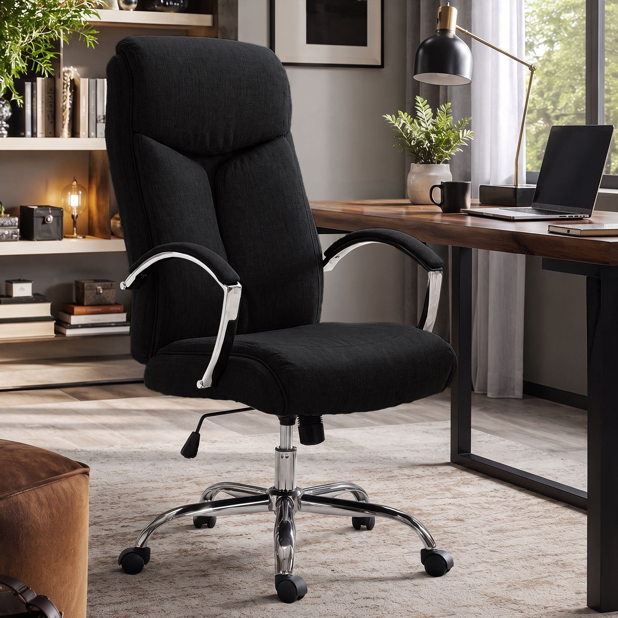 Chaise de bureau Arlen en tissu