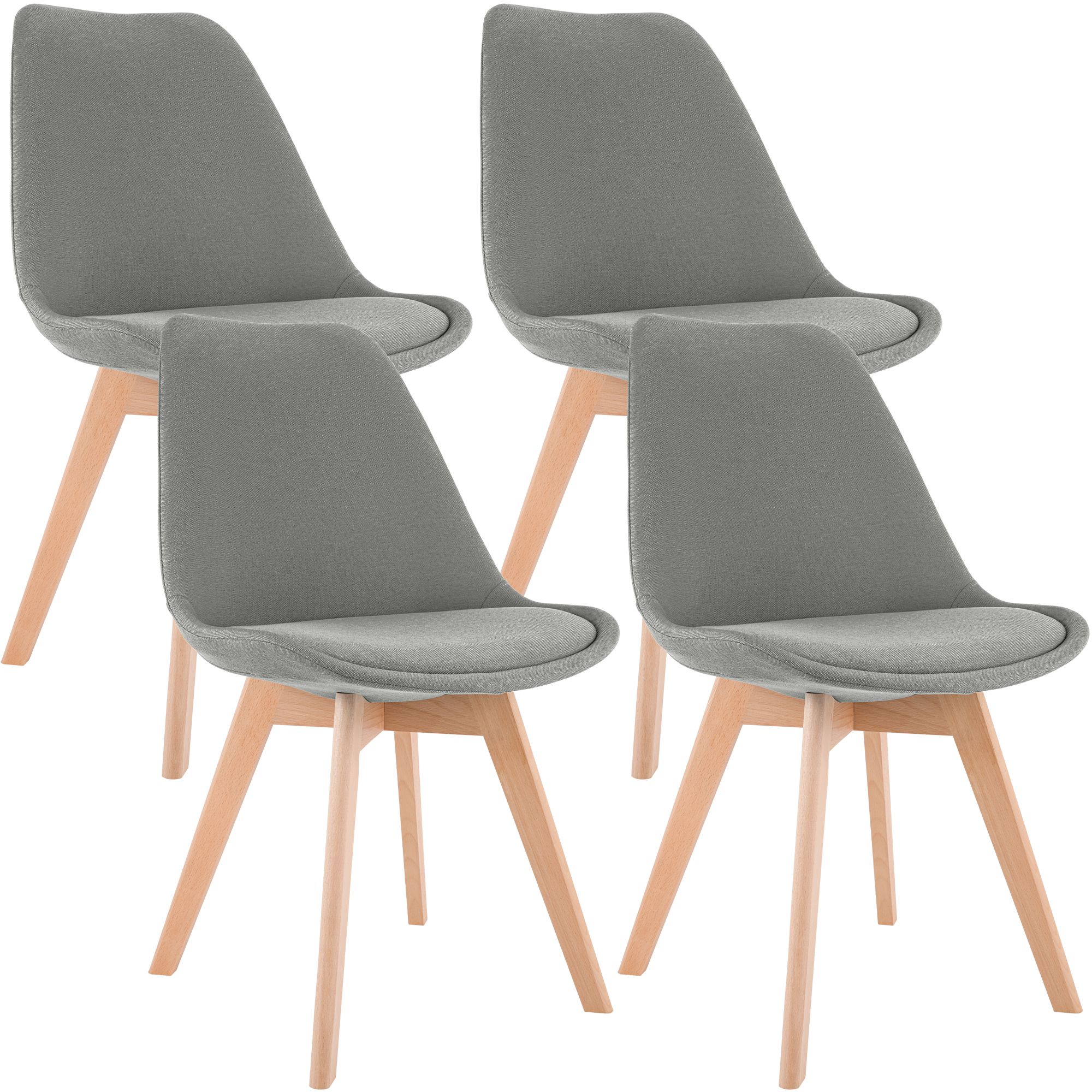 Lot de 4 chaises de salle a manger Linares