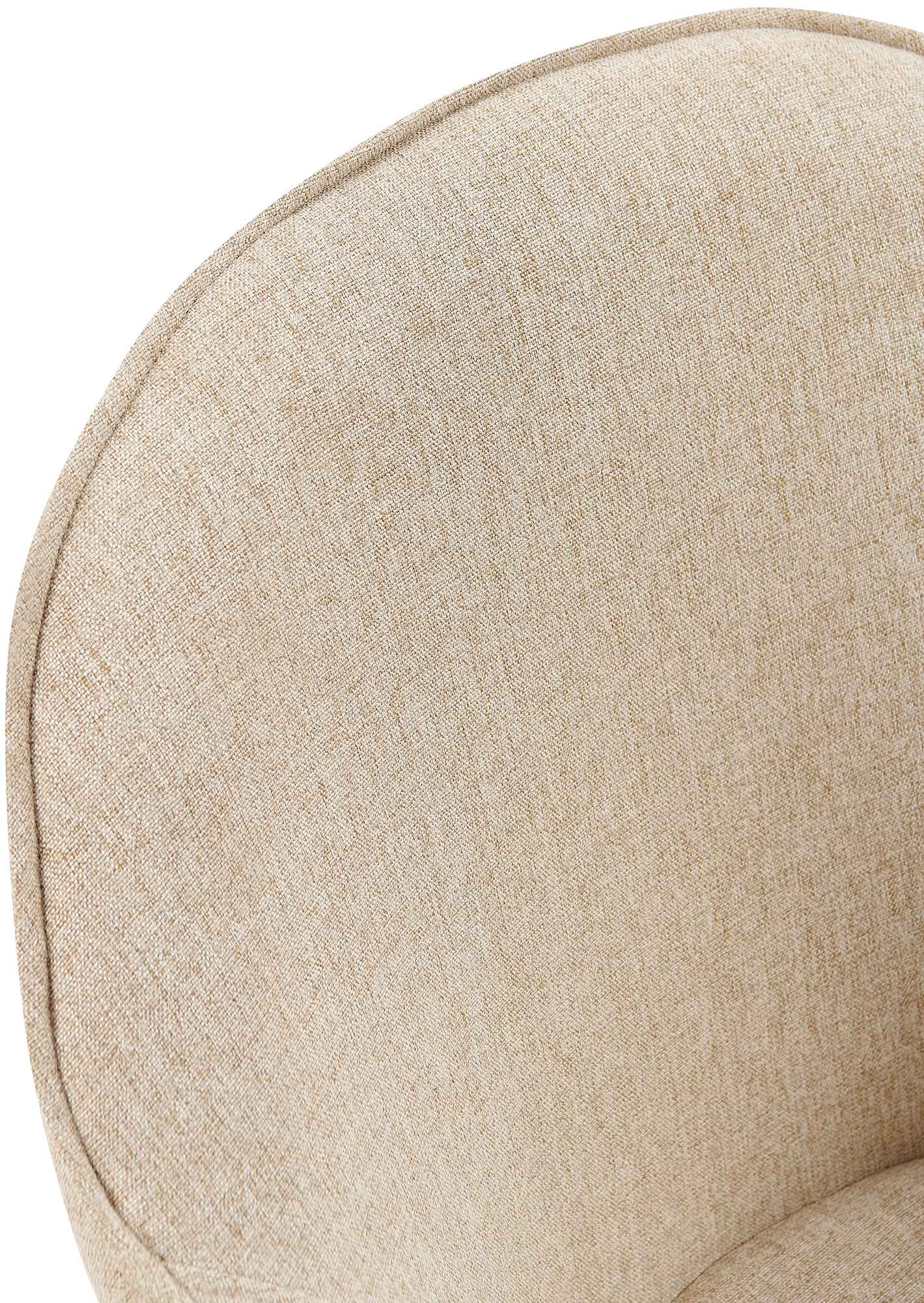 Lot de 2 Chaises de salle à manger Boise en Tissu avec Piètement en Métal noir