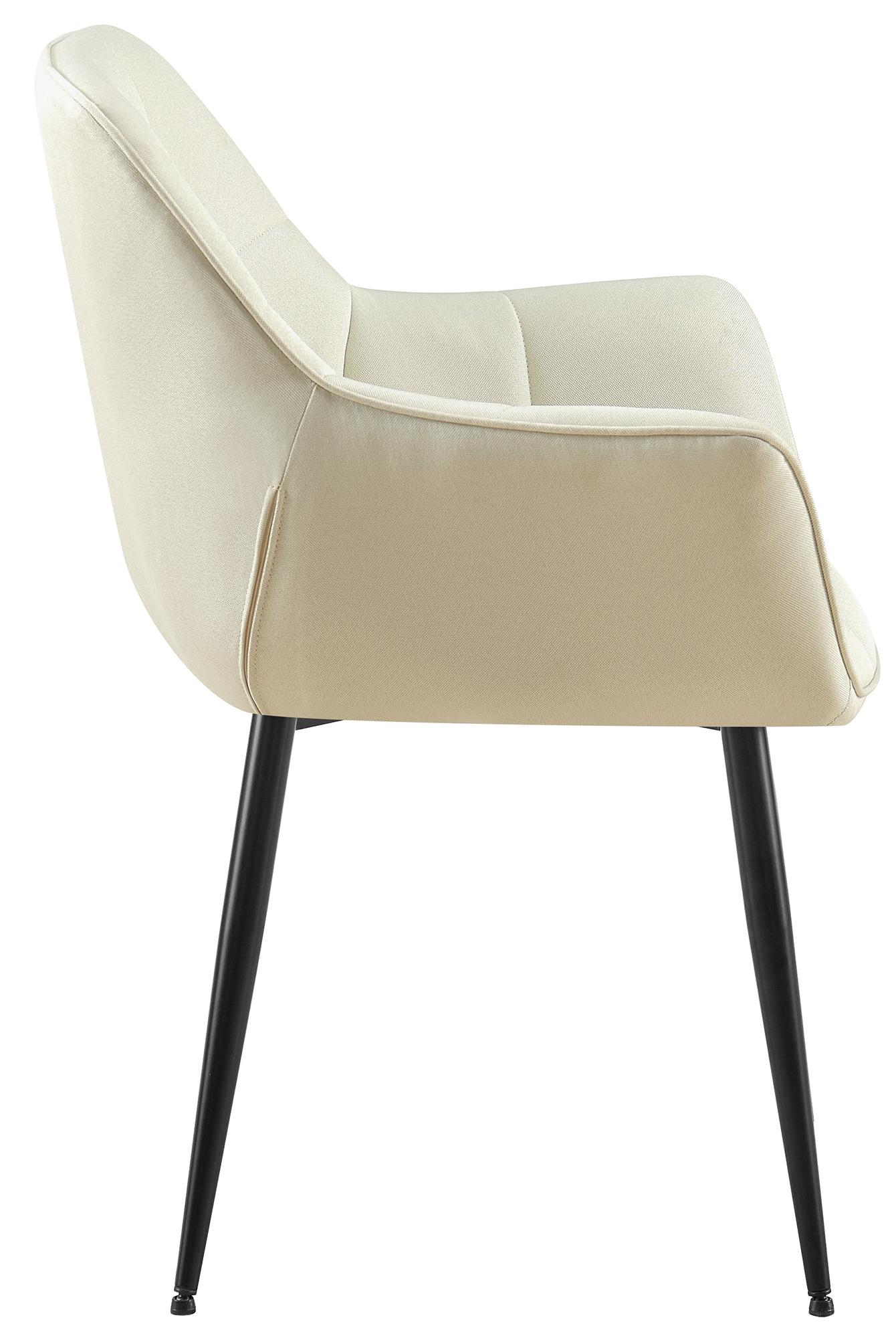 Chaise de salle à manger Roseville avec accoudoirs et pieds en métal