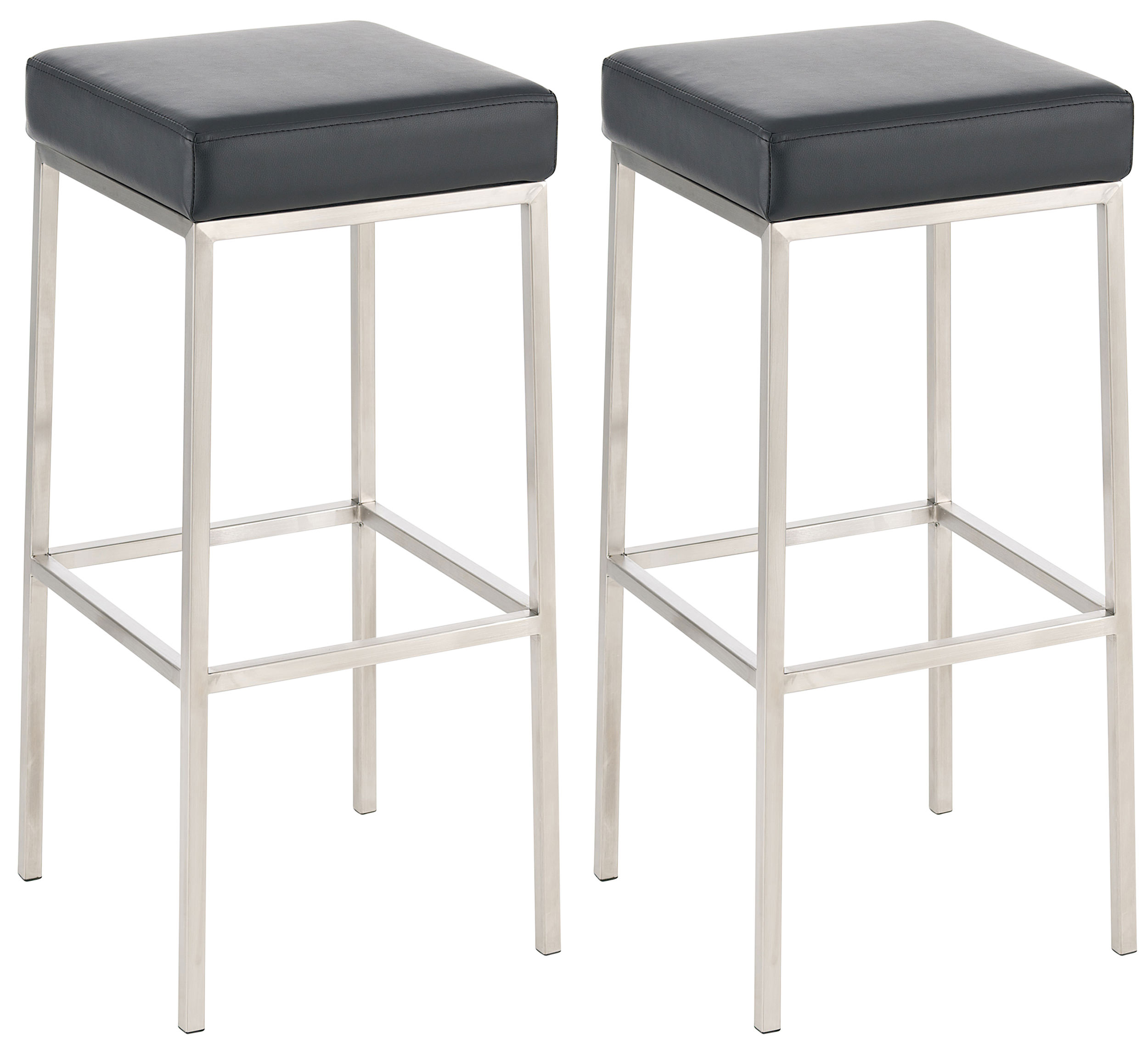 Set de 2 tabourets de bar Montreal revêtement en simili cuir