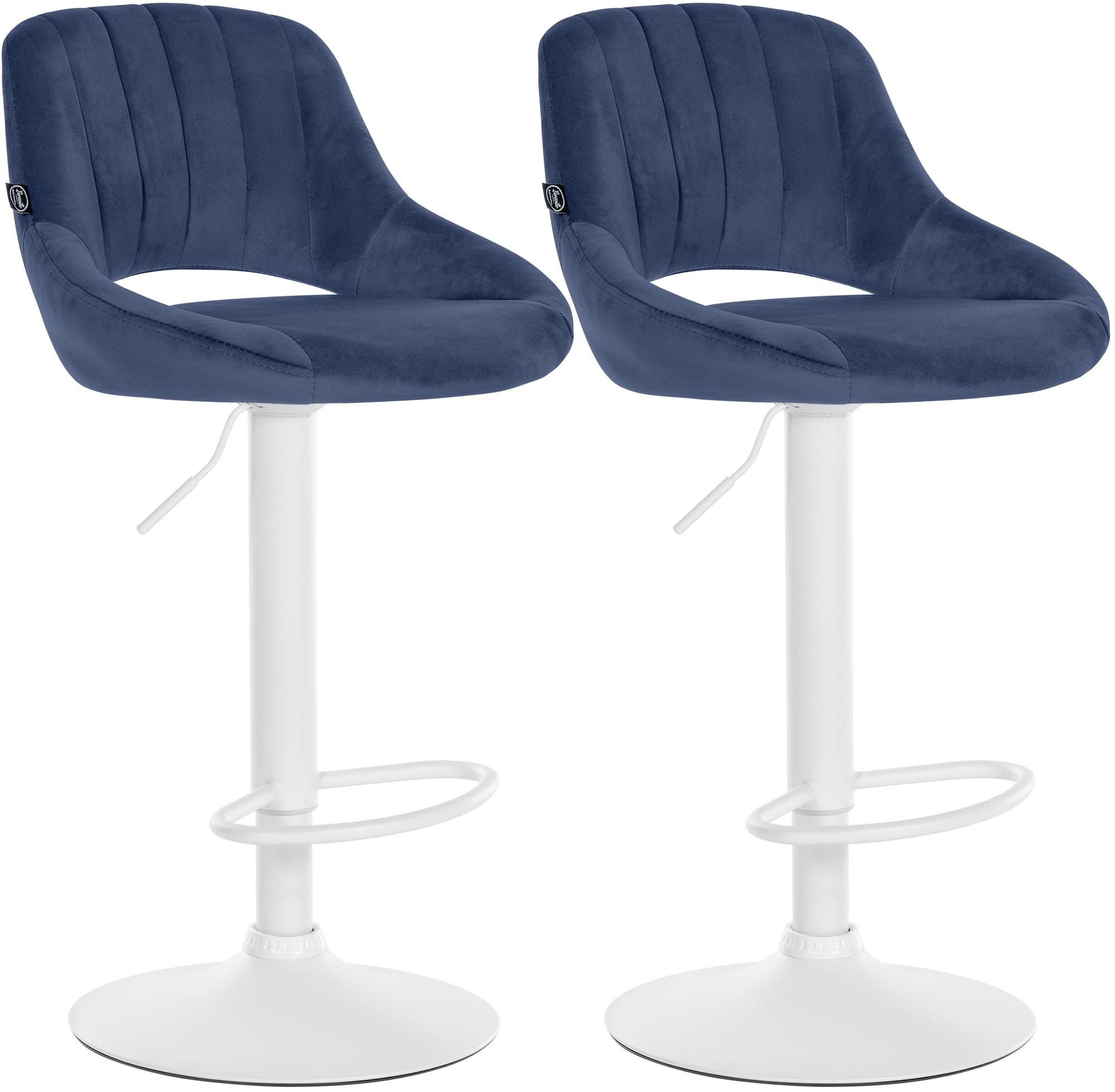 Lot de 2 tabourets de bar Milet en velours