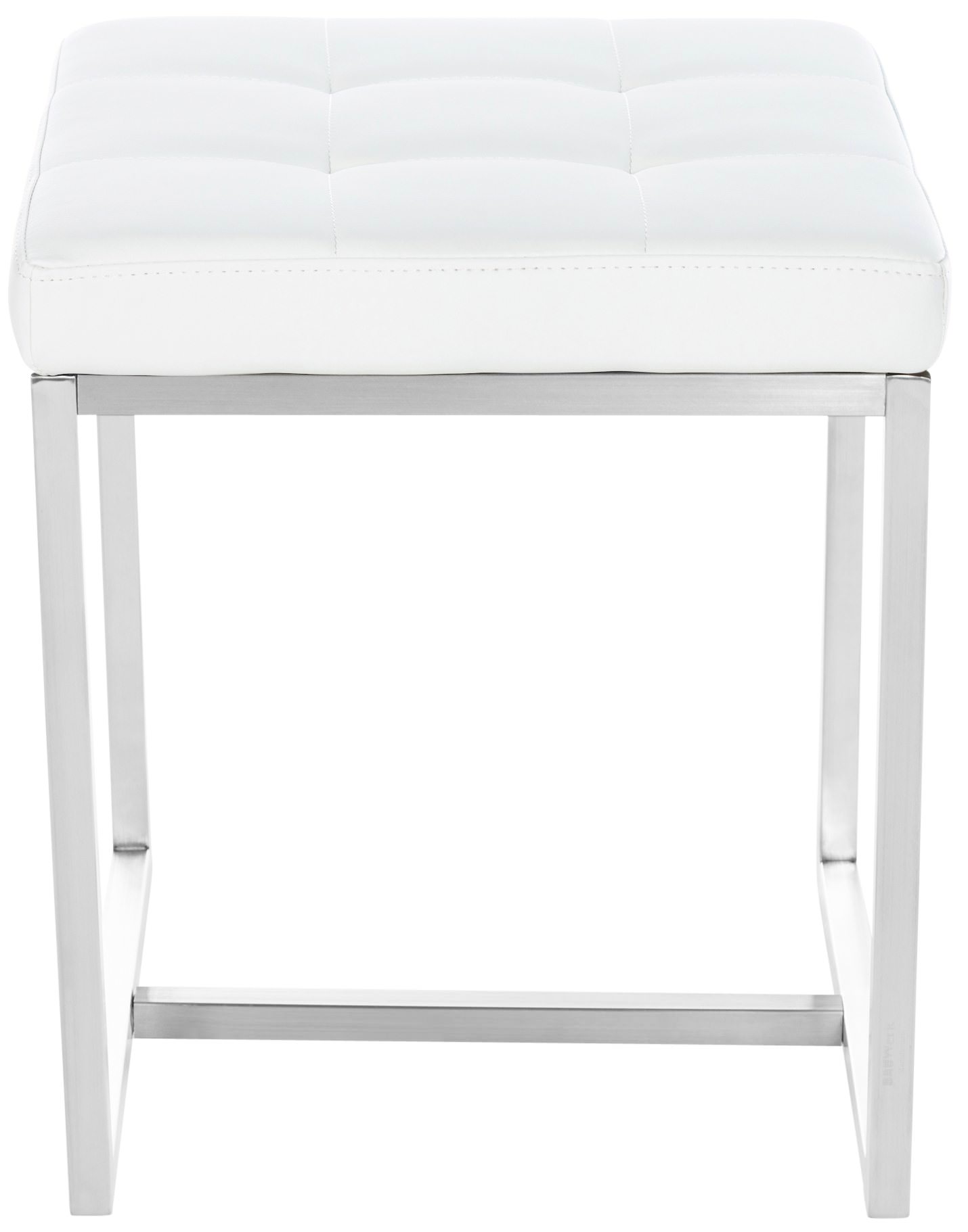 Lot de 2 tabourets bas Barci en similicuir
