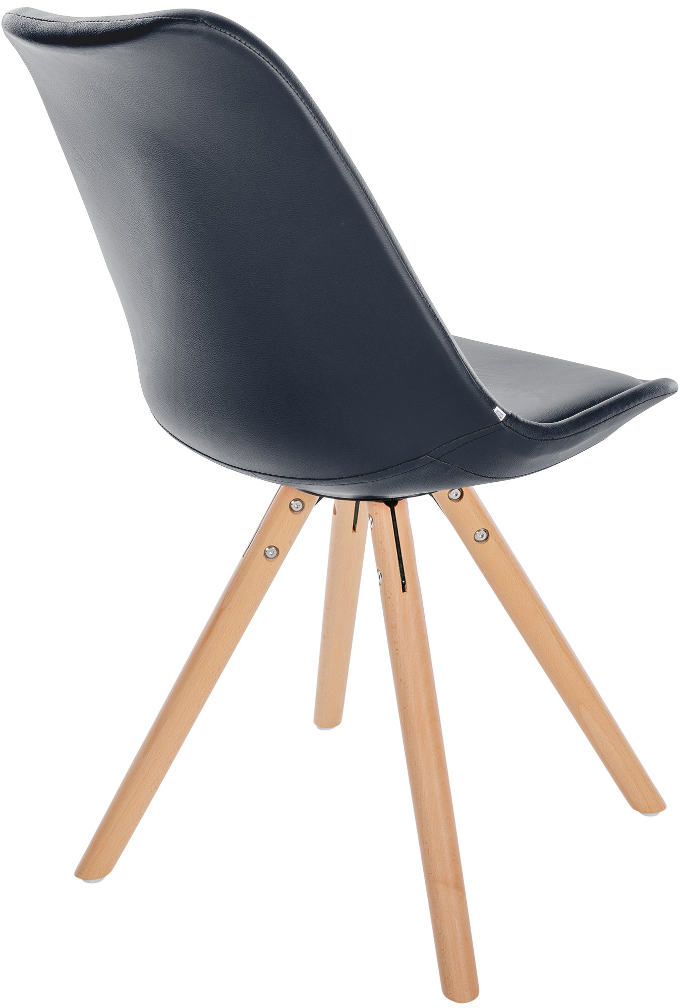 Chaise de salle à manger Sofia en Similicuir avec Pieds en bois
