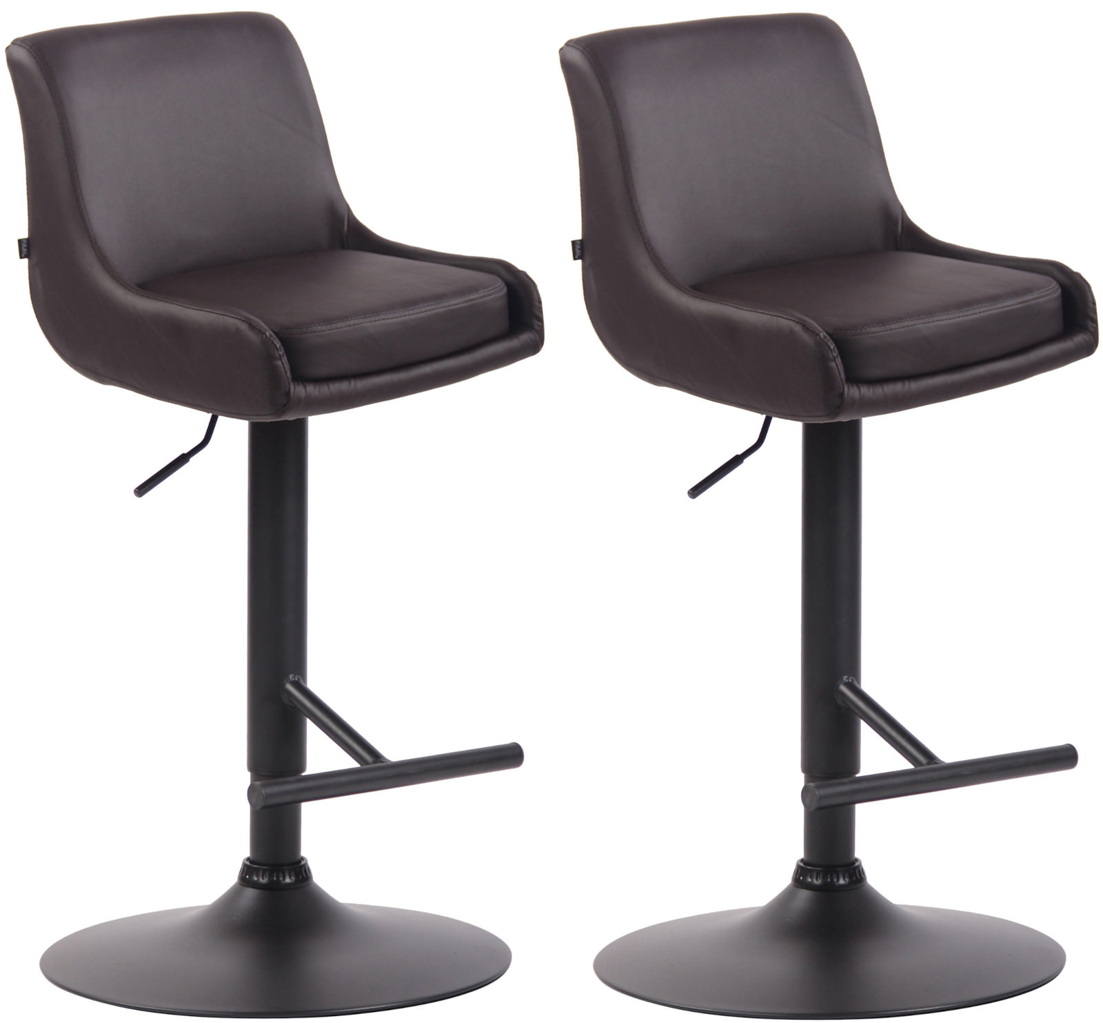 Lot de 2 tabourets de Bar Club en Similicuir