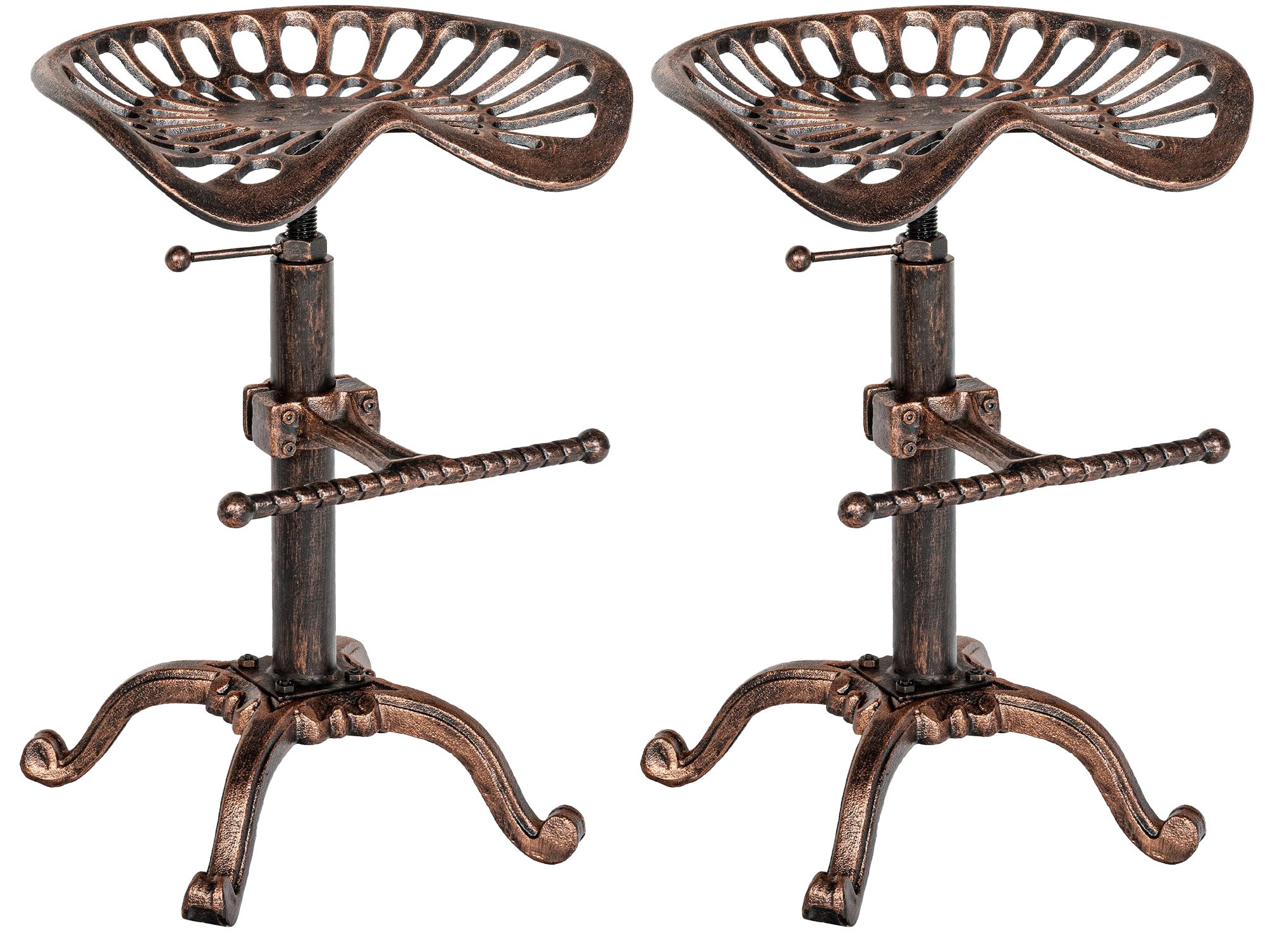 Lot de 2 tabourets de bar Butch au style industriel