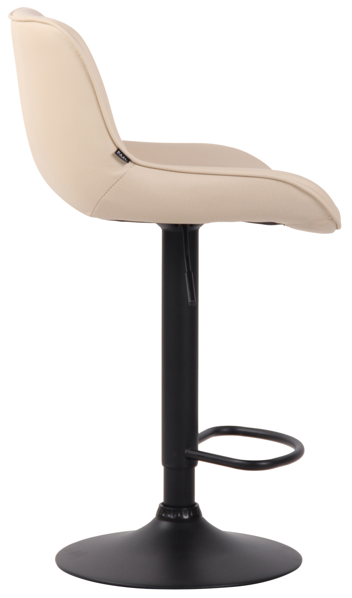 Tabouret de bar Lentini en Similicuir avec Piètement trompette en Métal