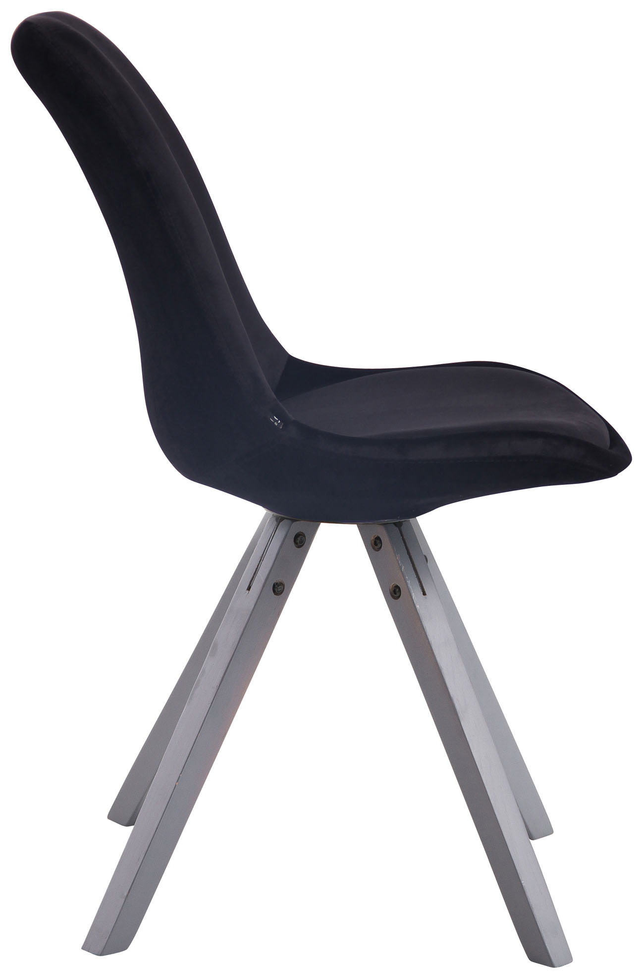 Chaise de salle à manger Toulouse en velours Pieds carrés