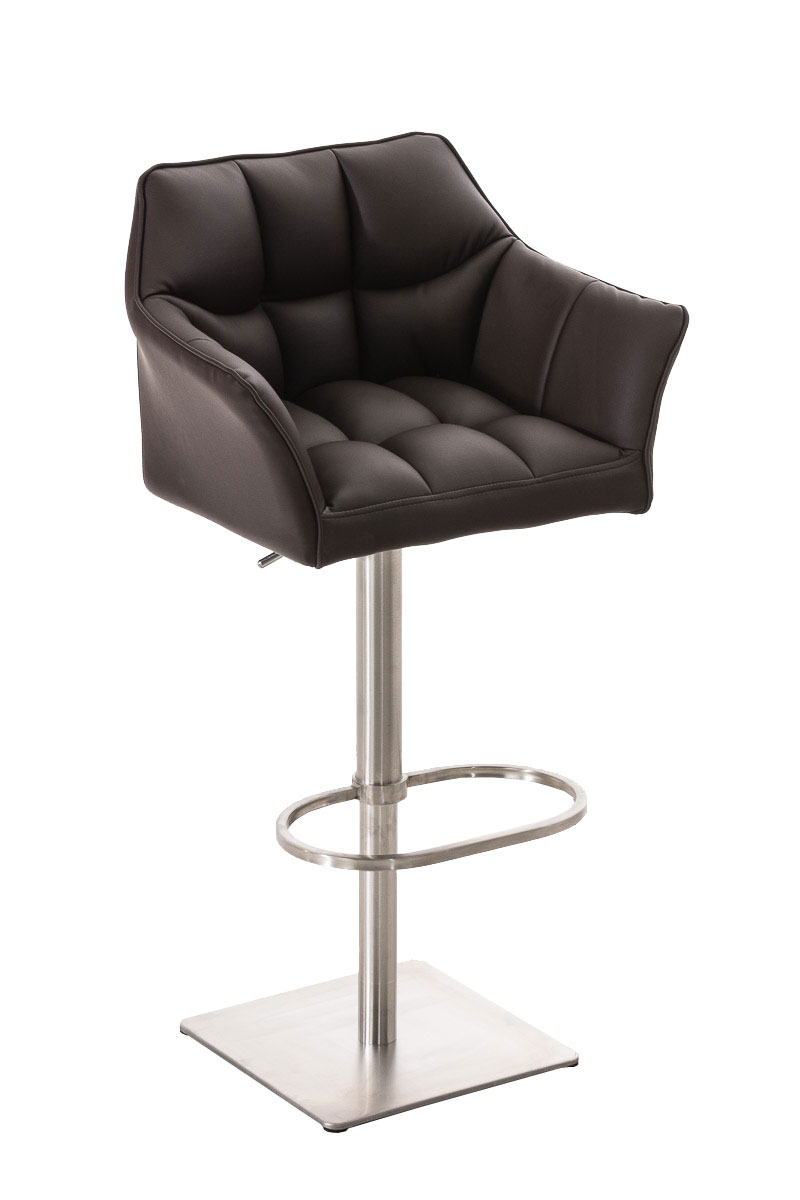 Lot de 2 tabourets de bar Damaso en similicuir