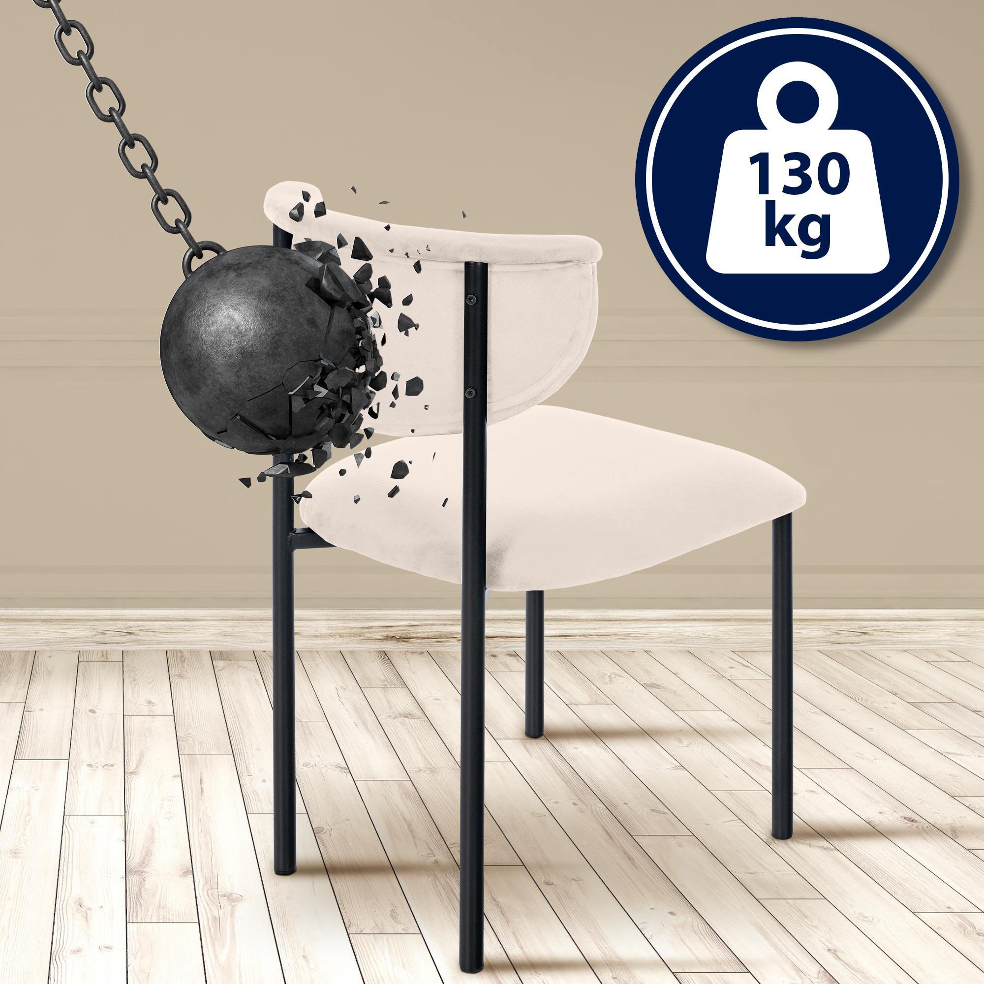 Lot de 2 chaises de salle à manger Gambell en velours